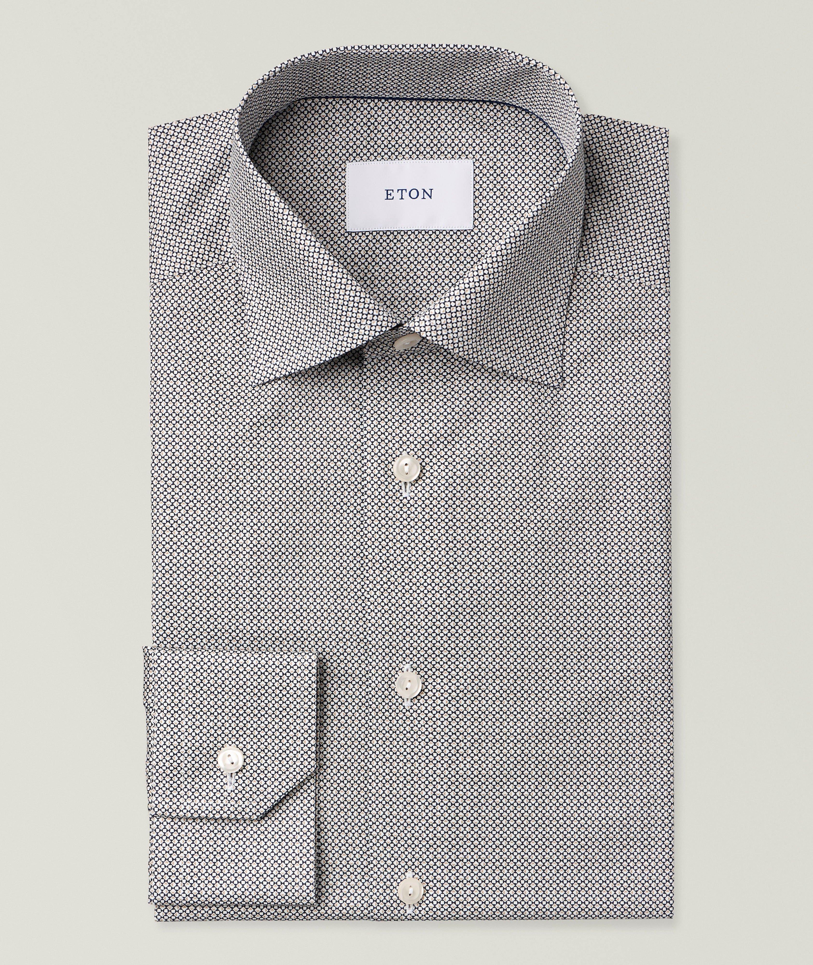 Eton Slim-Fit Micro-Print Signature Twill Shirt