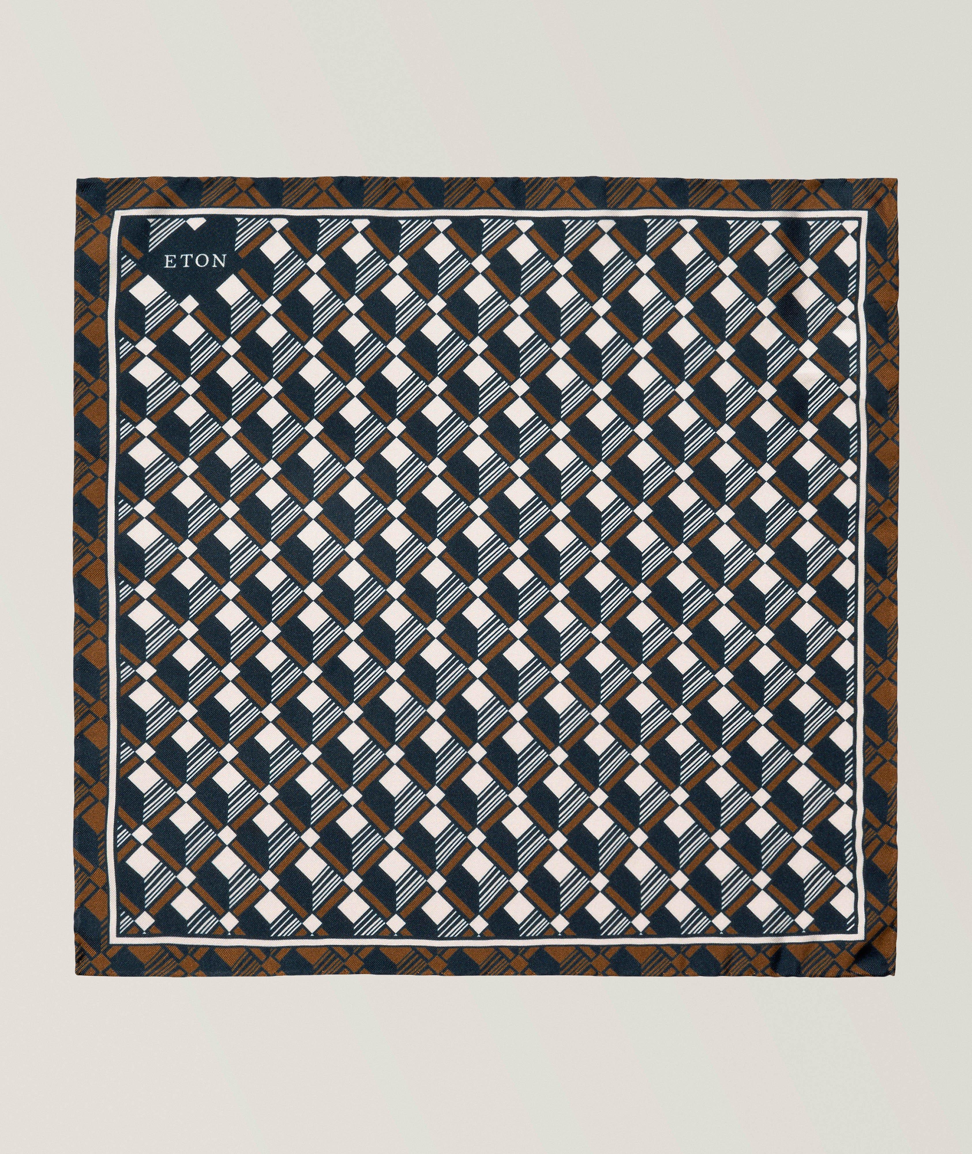 Geometric Silk Pocket Square image 0