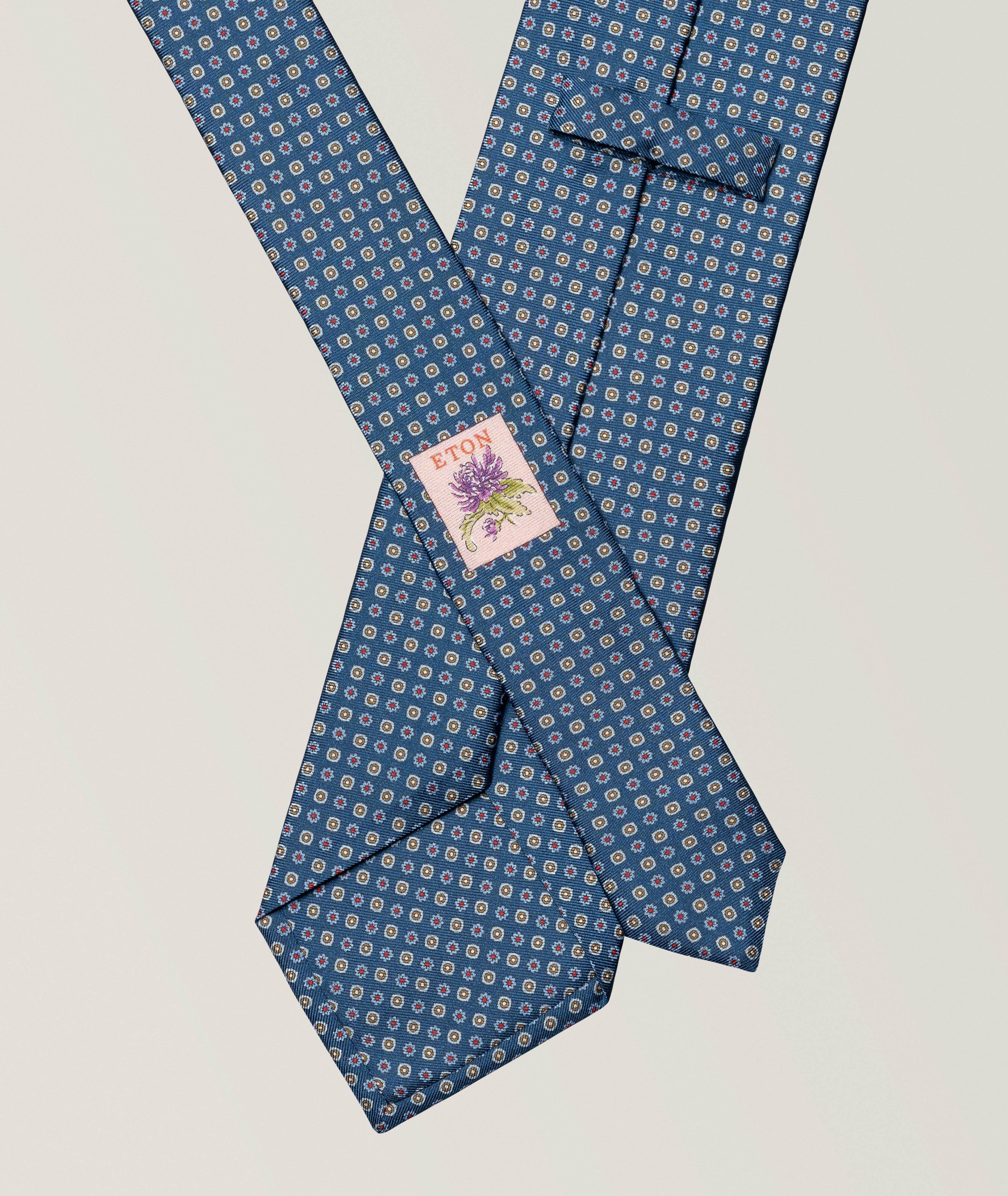 Micro-Floral Silk Tie image 1