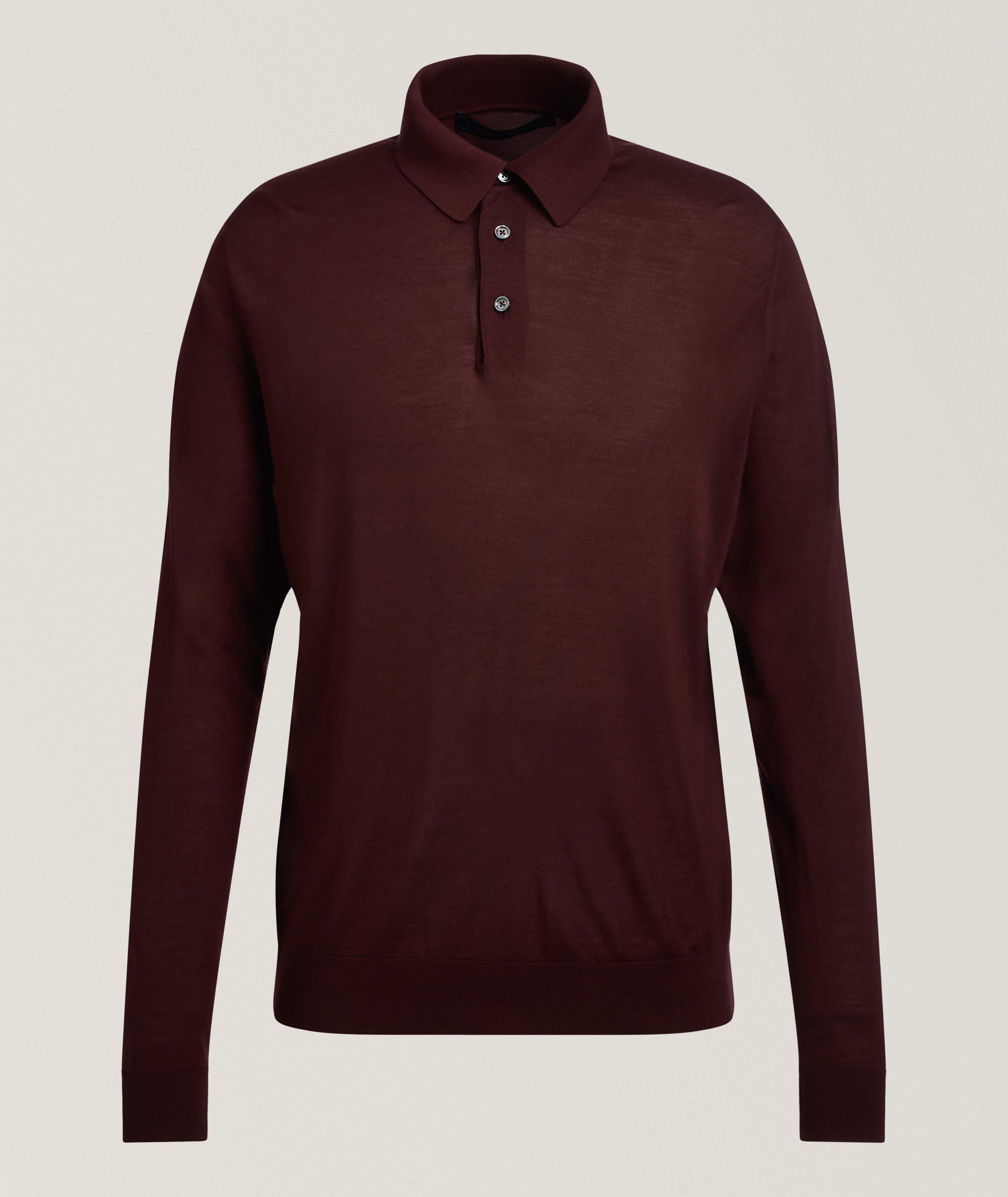 Kiton Blue Diamond Wool Polo Shirt