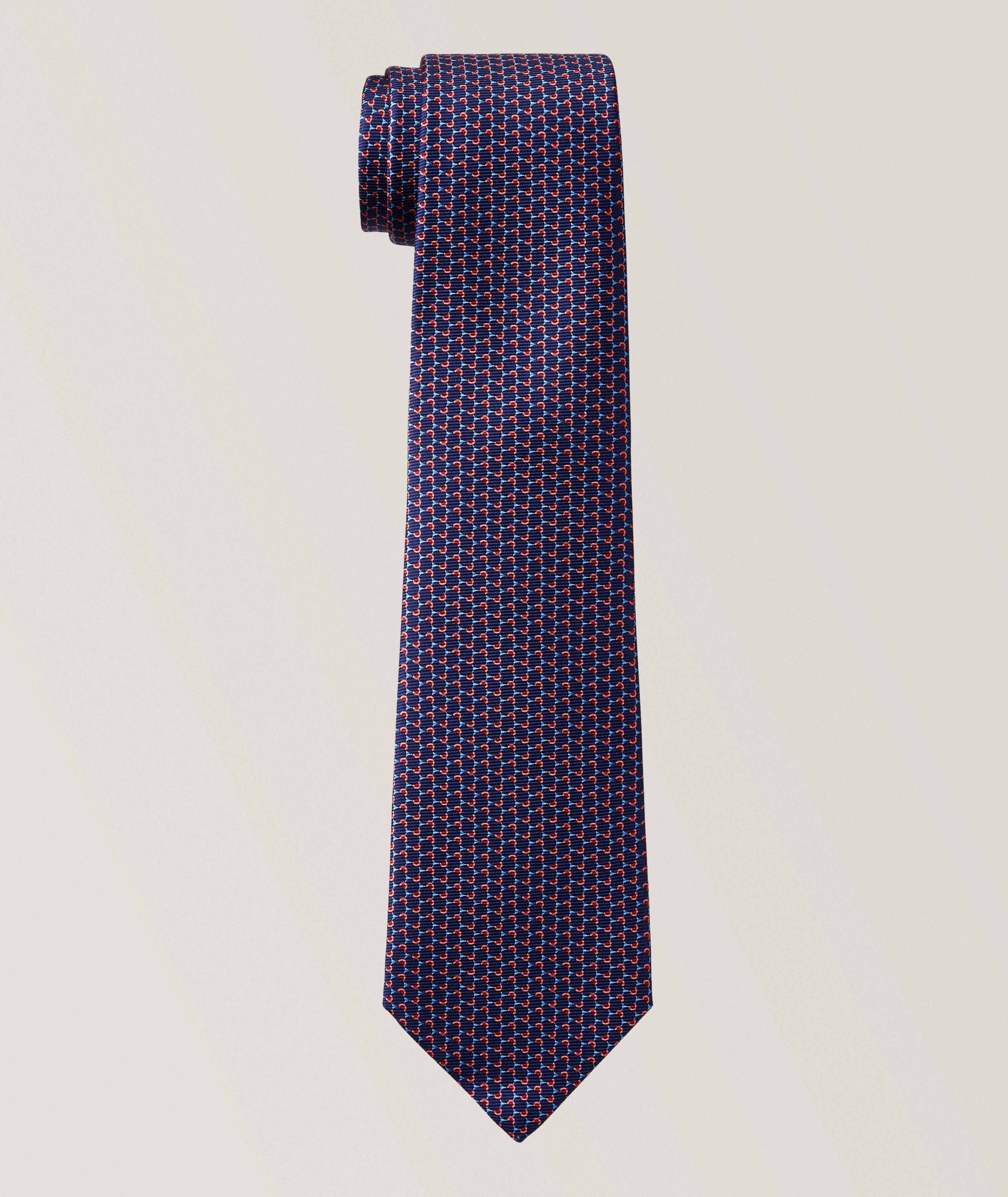 Kiton Neat Silk Tie 