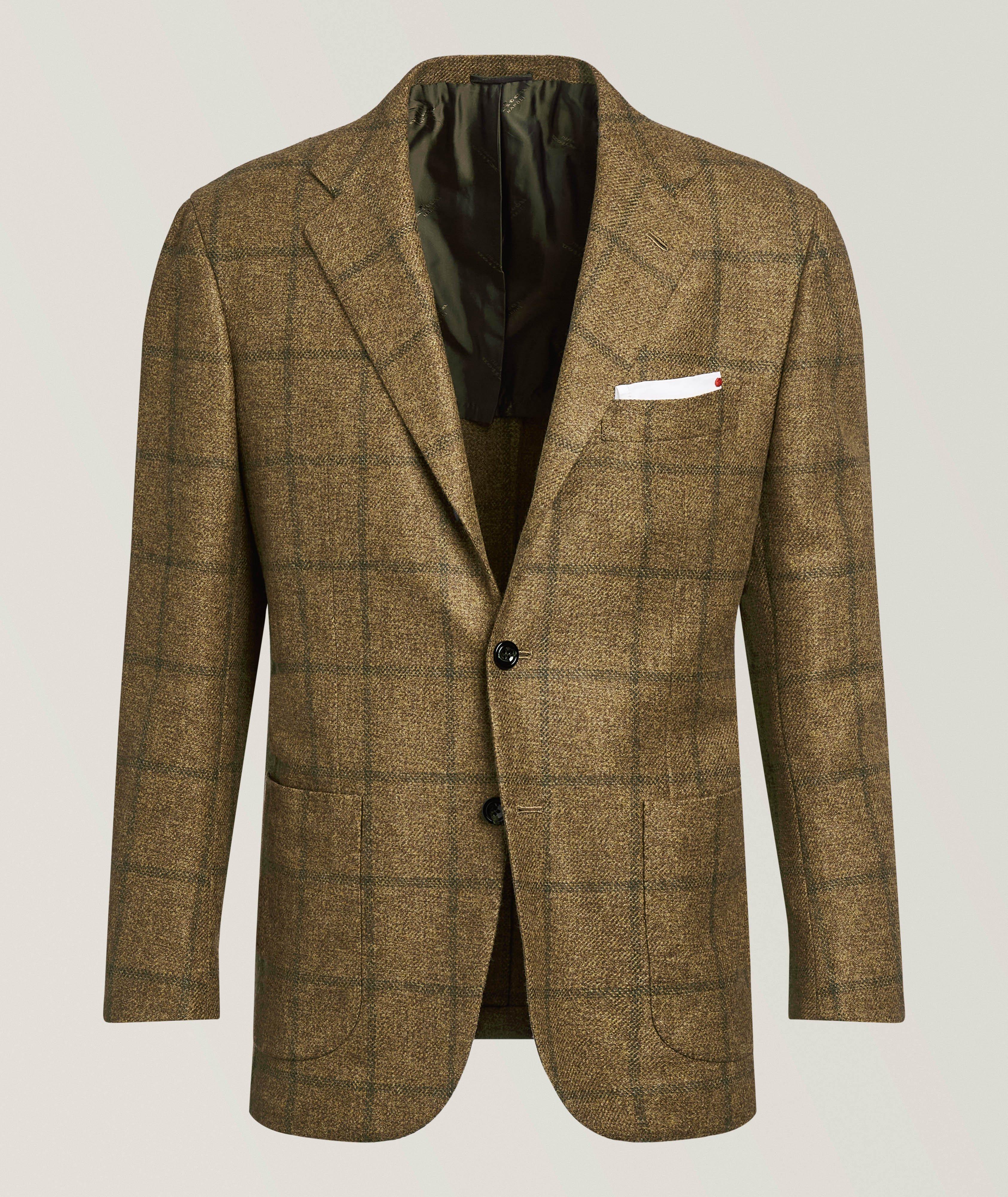 Kiton Windowpane Cashmere Sport Jacket