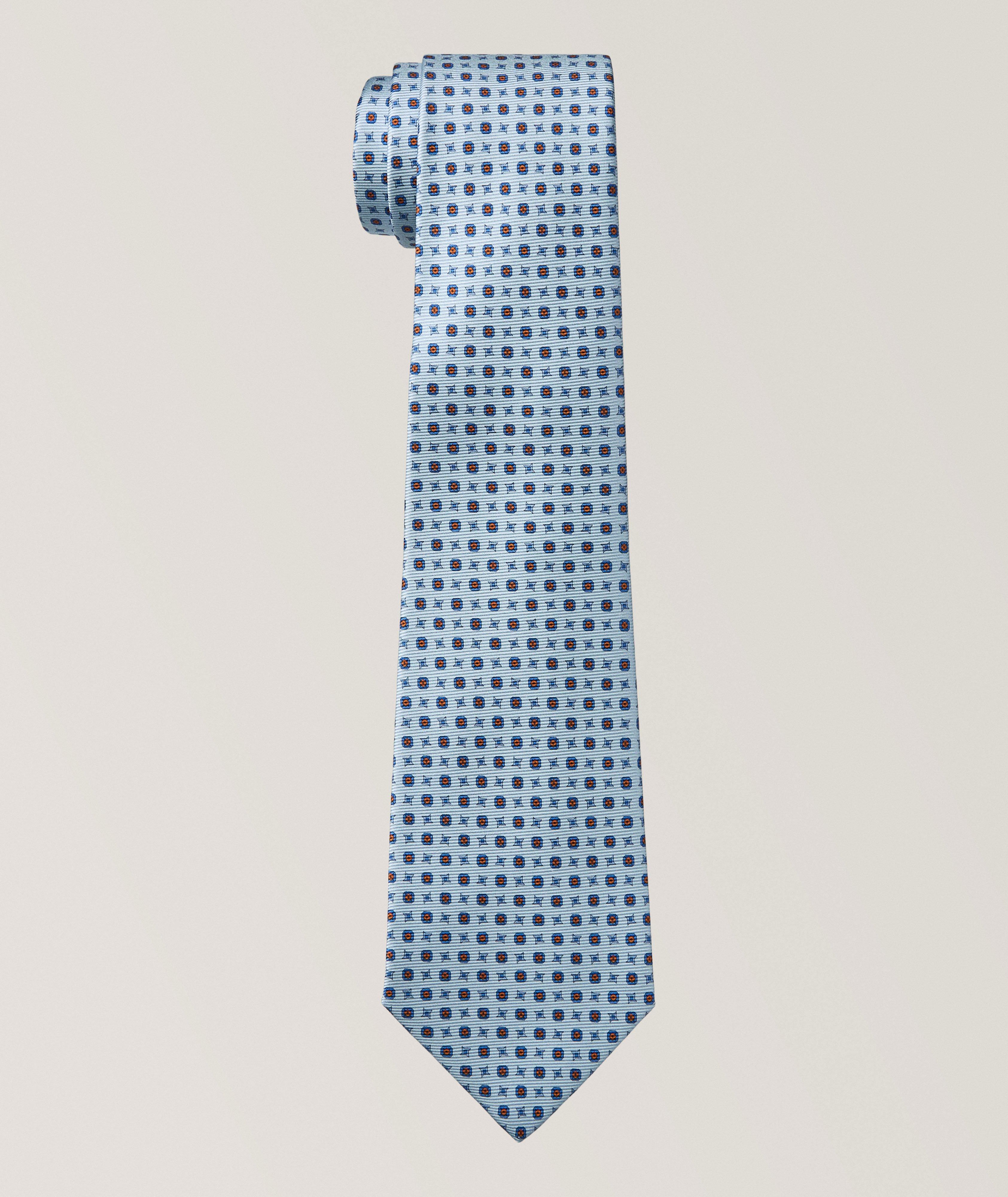 Kiton Micro Medallion Silk Tie 