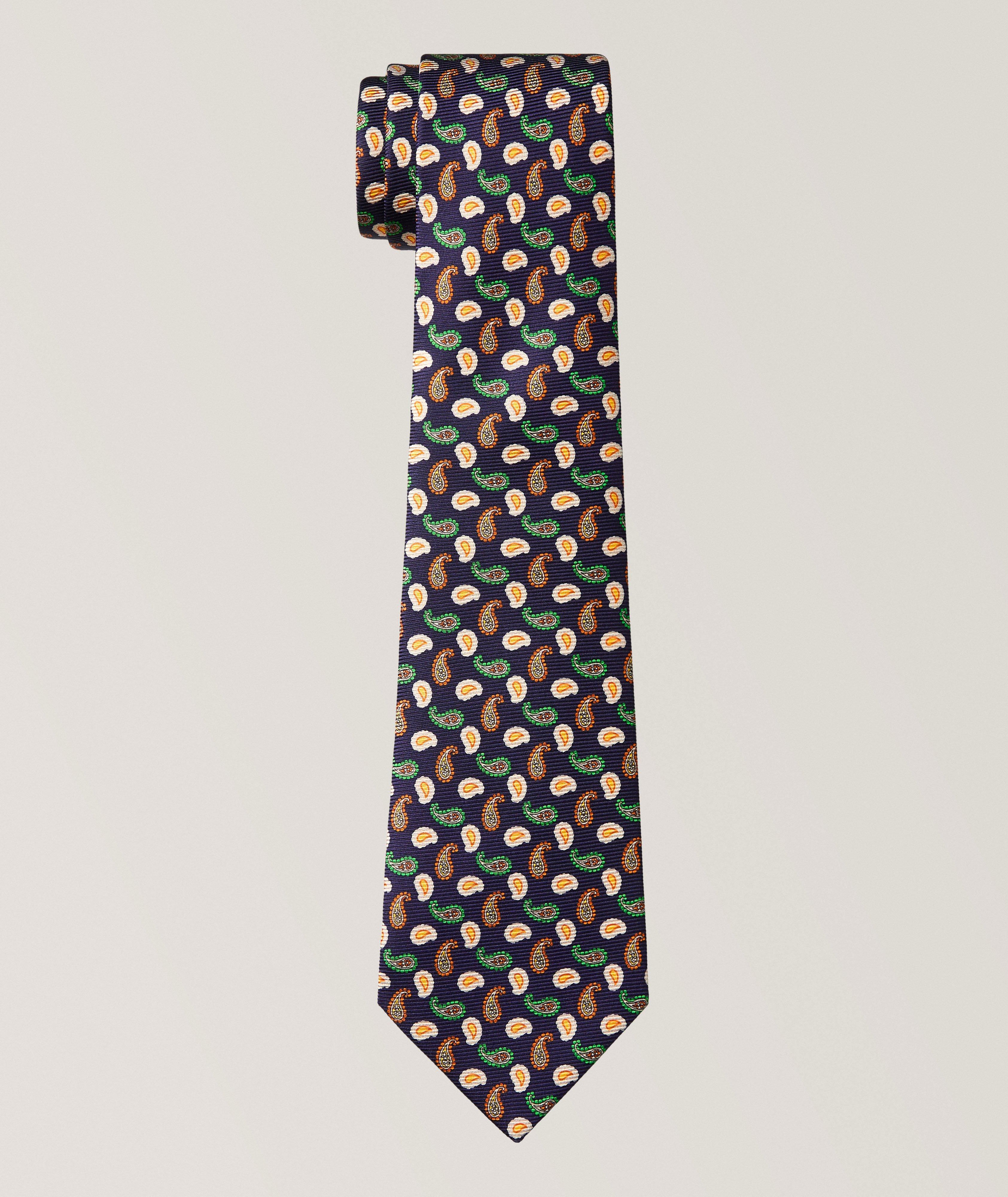 Kiton Paisley Silk Tie 