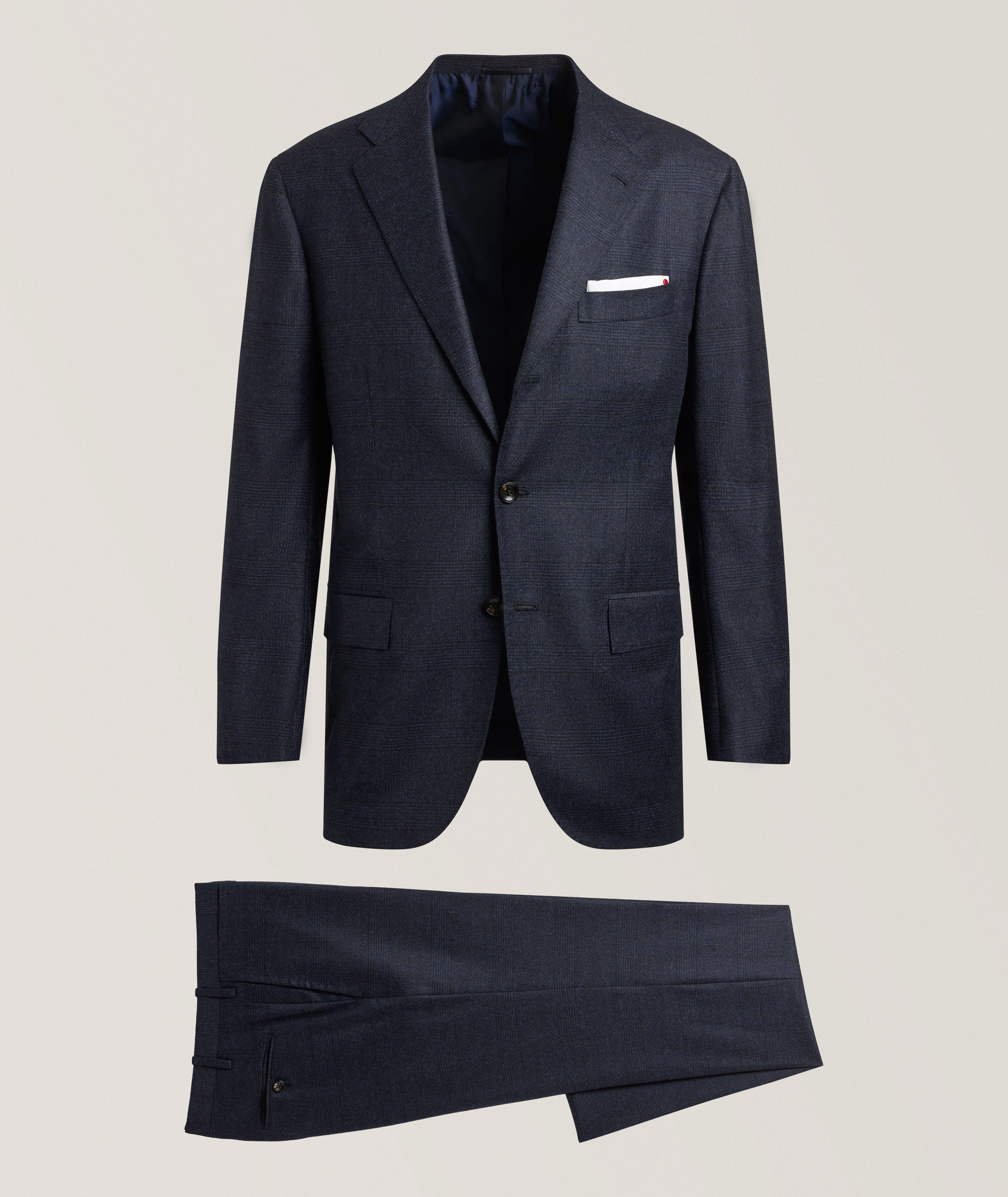 Kiton Plaid Wool-Cashmere Suit