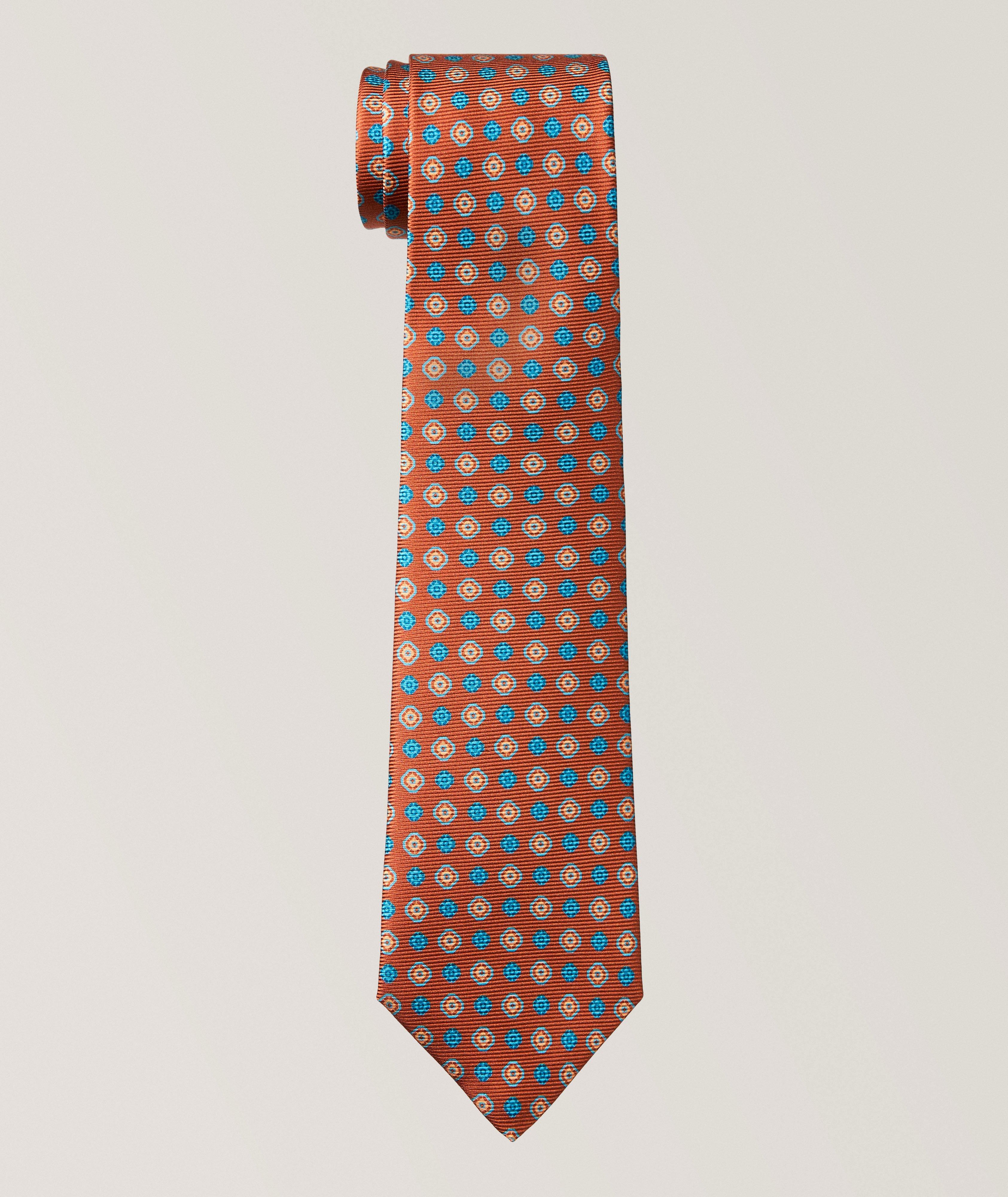 Kiton Medallion Silk Tie 
