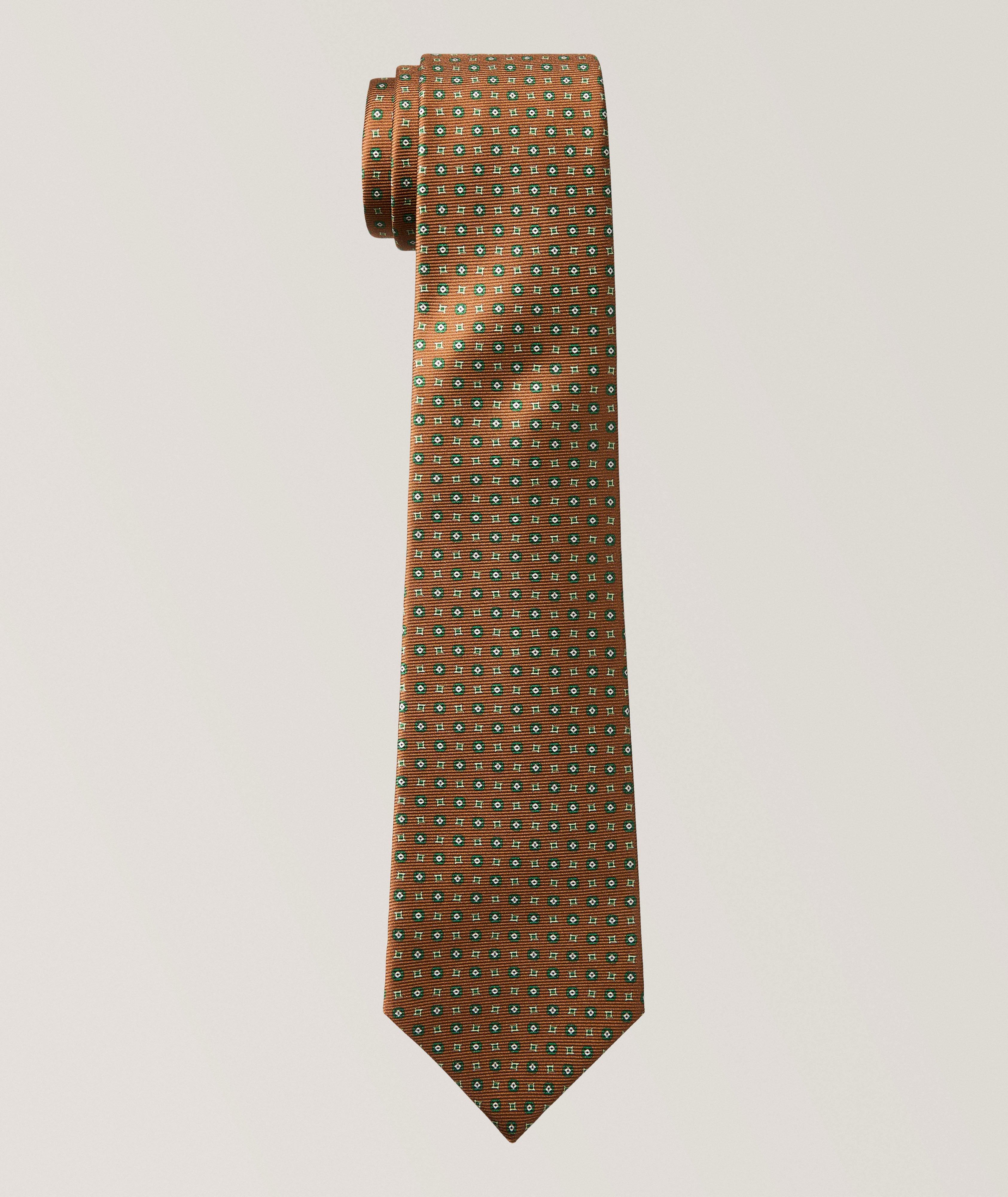 Kiton Micro Medallion Silk Tie 