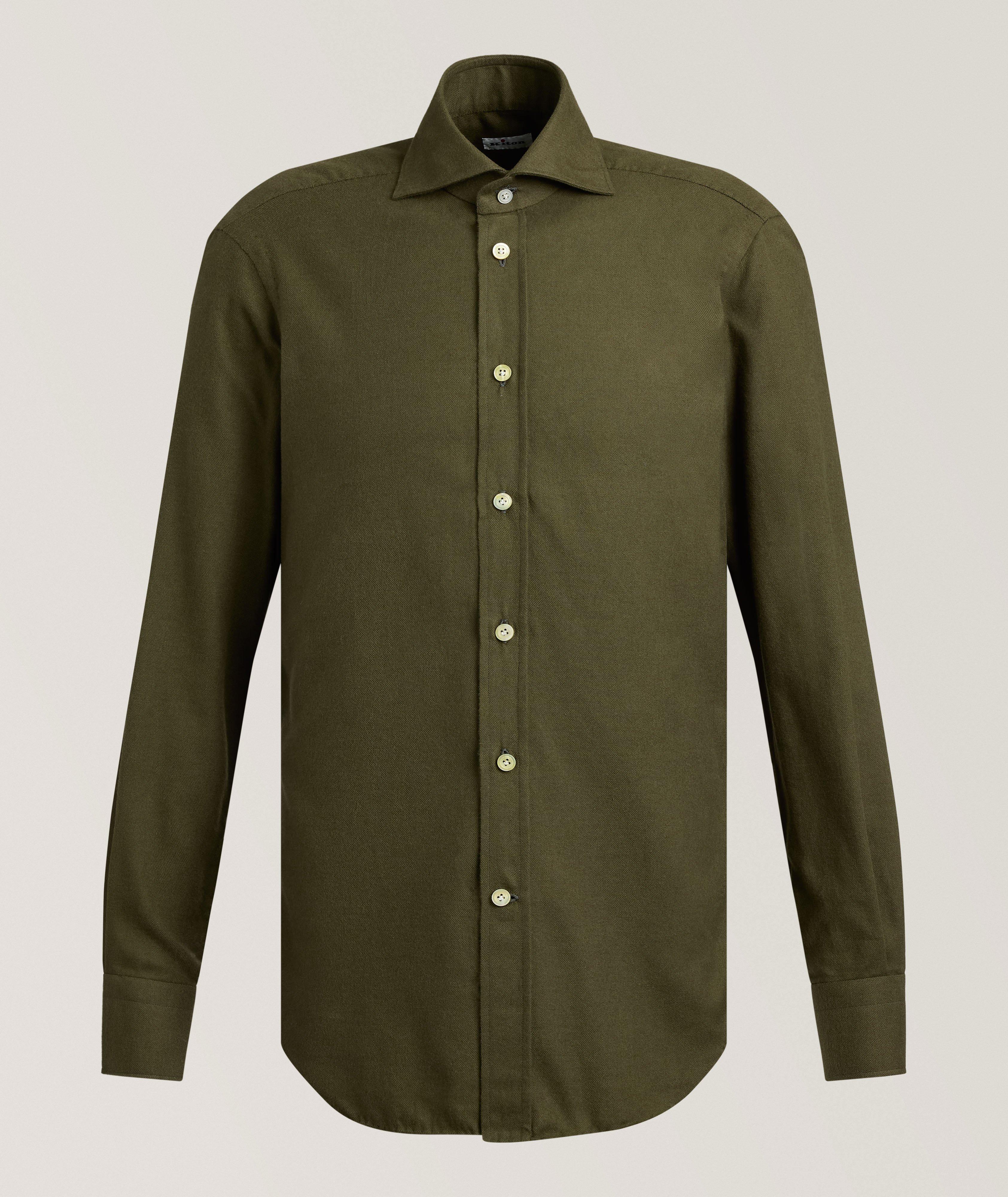 Kiton Brushed Oxford Cotton Shirt 