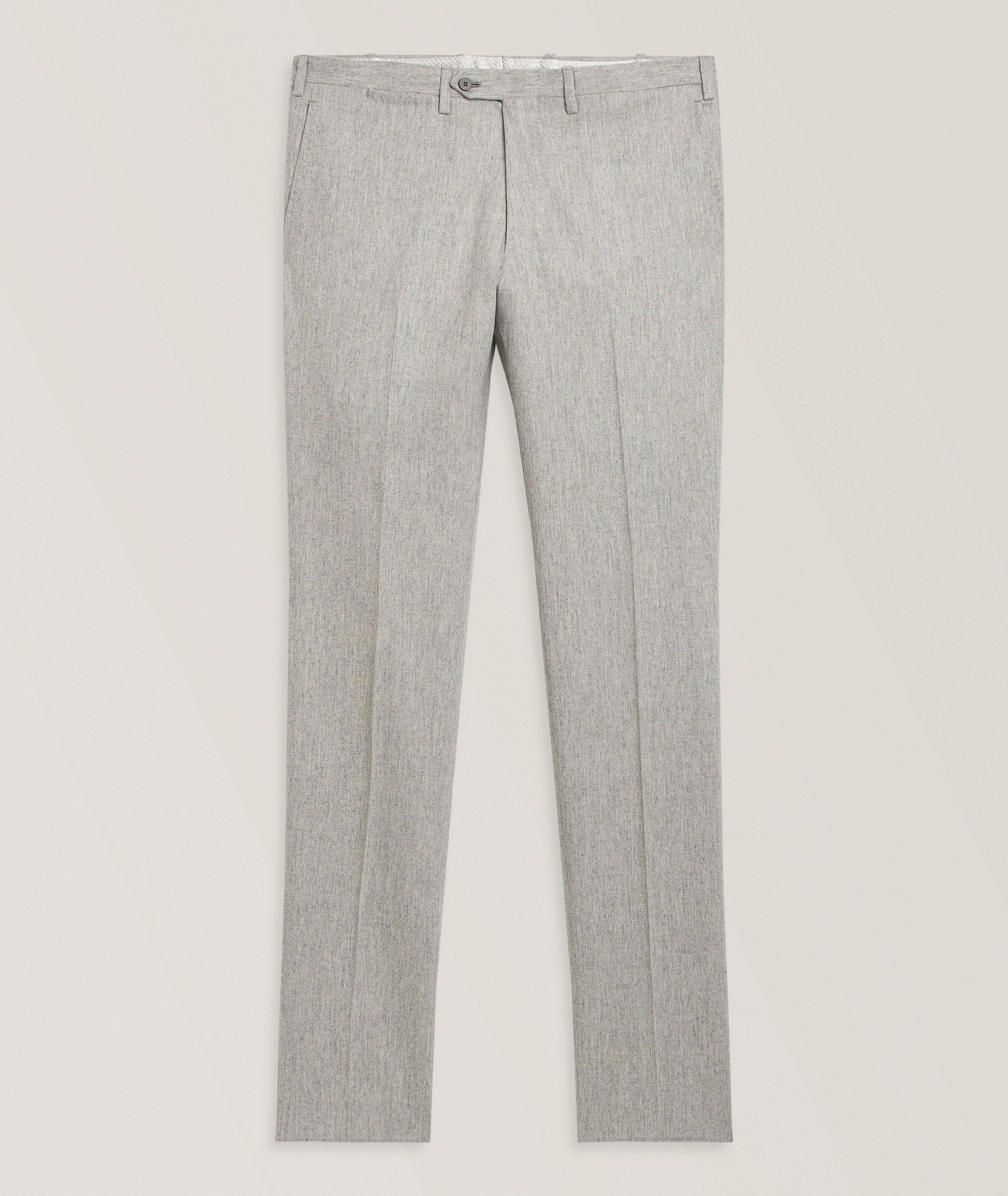Kiton Brushed Mélange Wool-Blend Dress Pants 