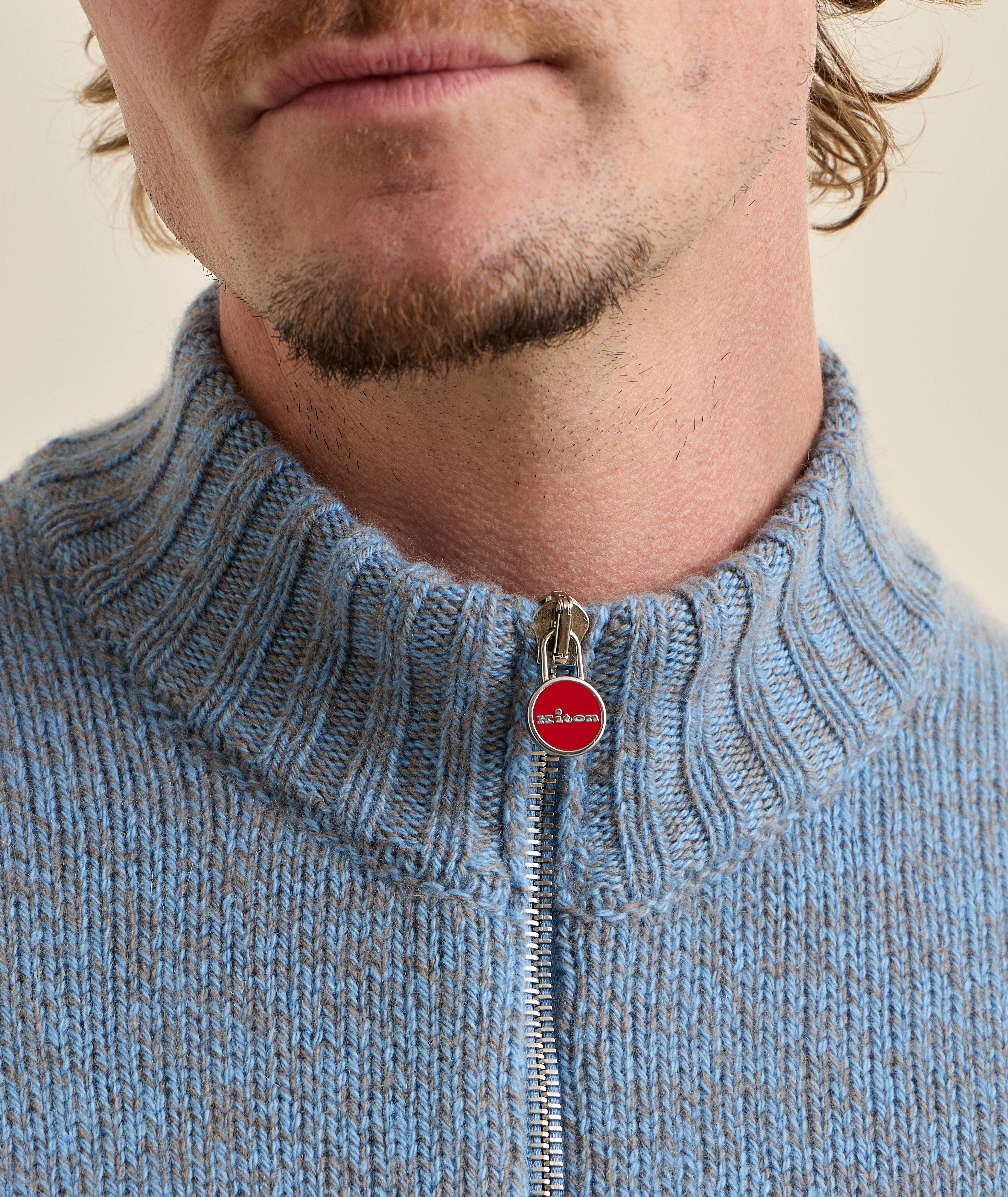Cardigan cachemire mélange zippé image 3