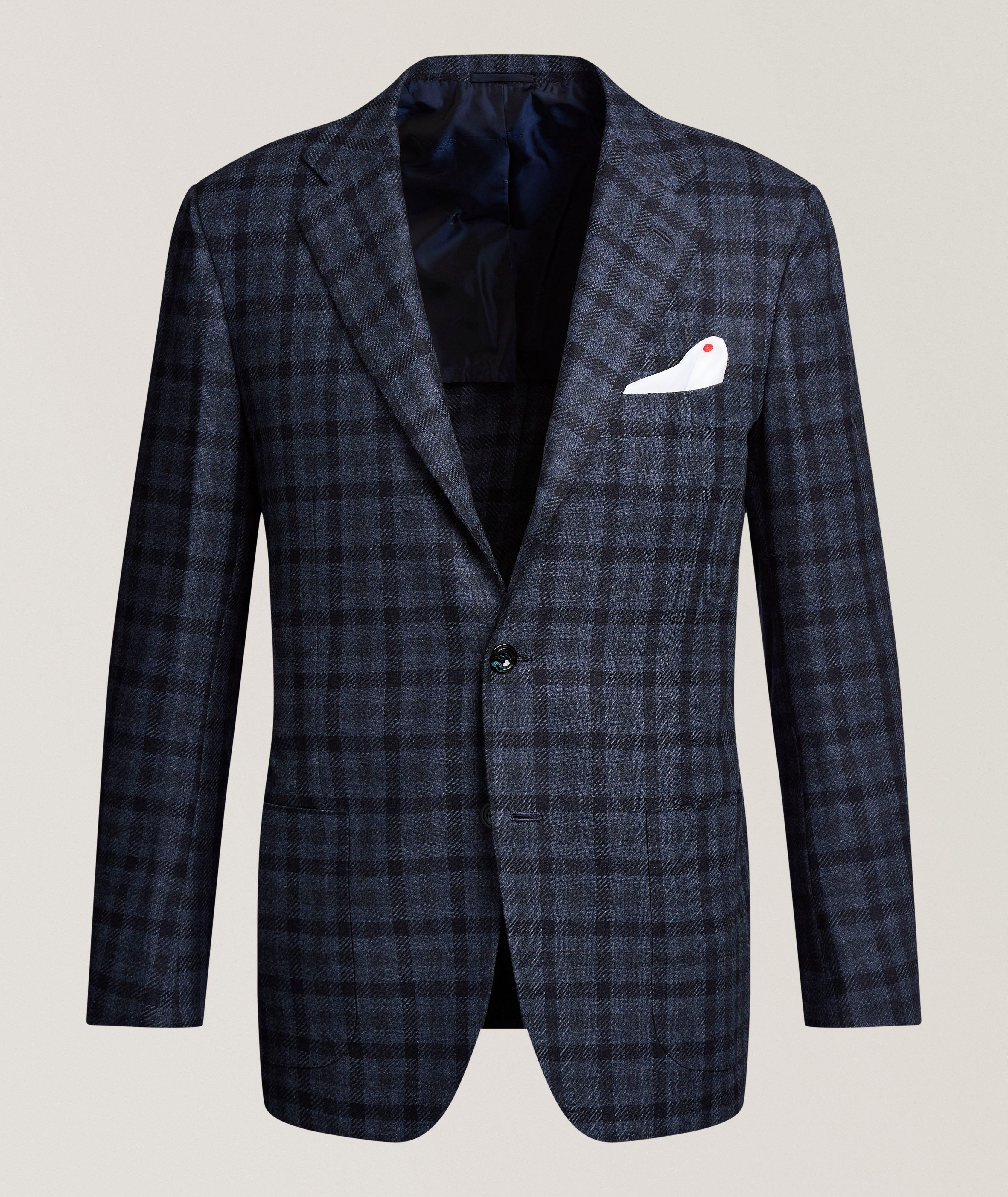 Kiton Checked Cashmere-Blend Sport Jacket