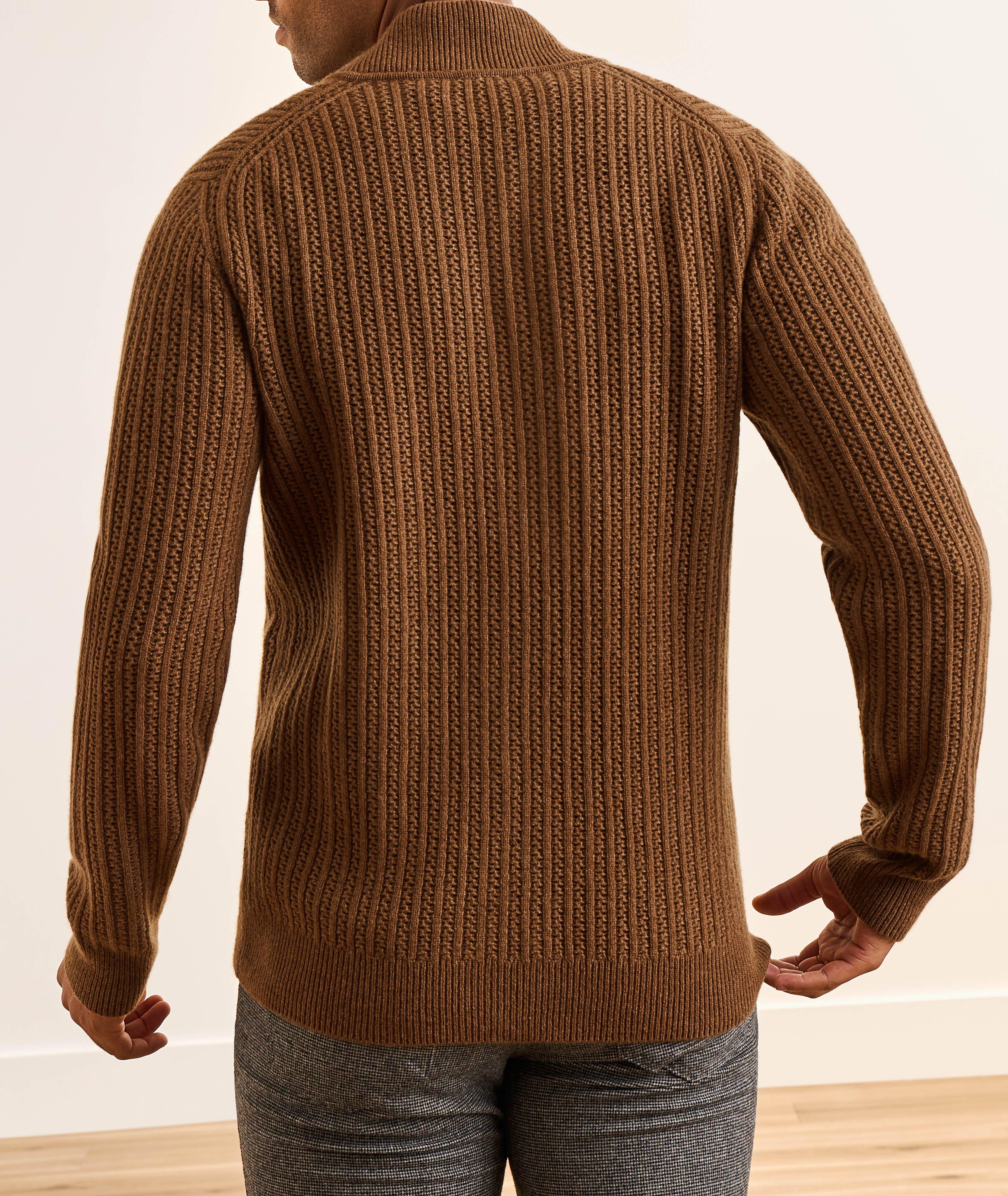 Textured Cashmere Knit Cardigan  image 2