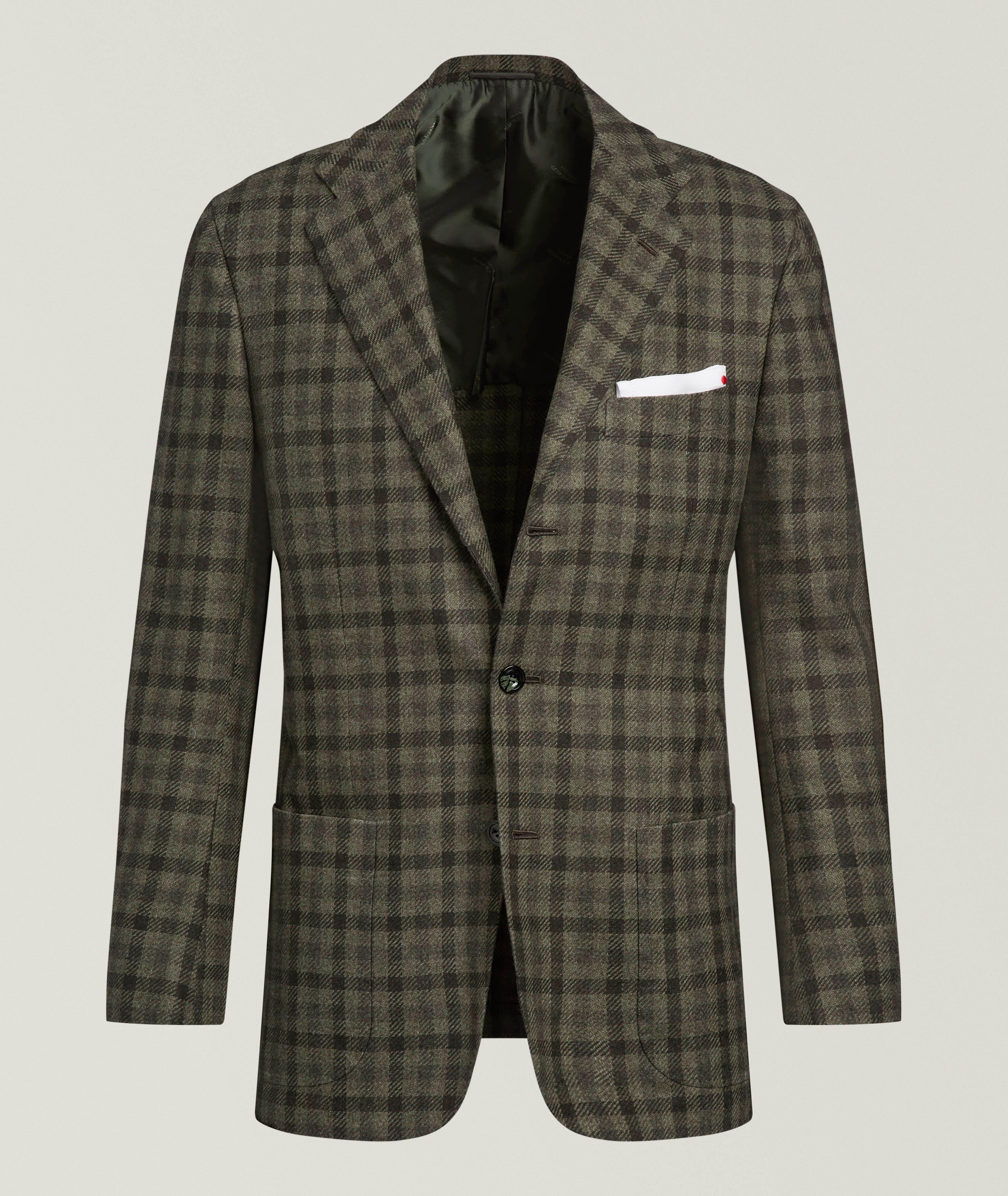 Kiton Checked Wool-Blend Sport Jacket