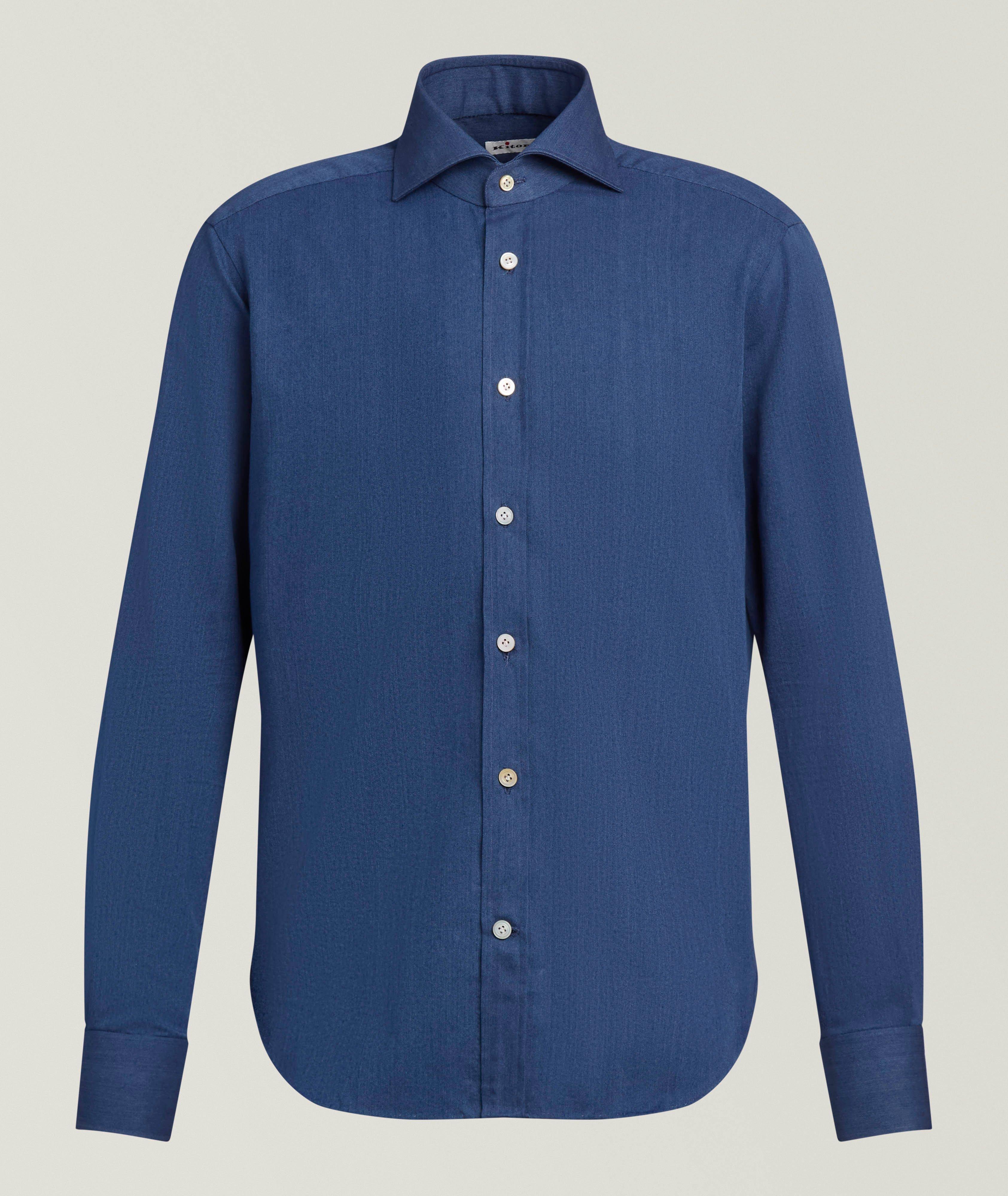 Kiton Chambray Cotton Shirt 