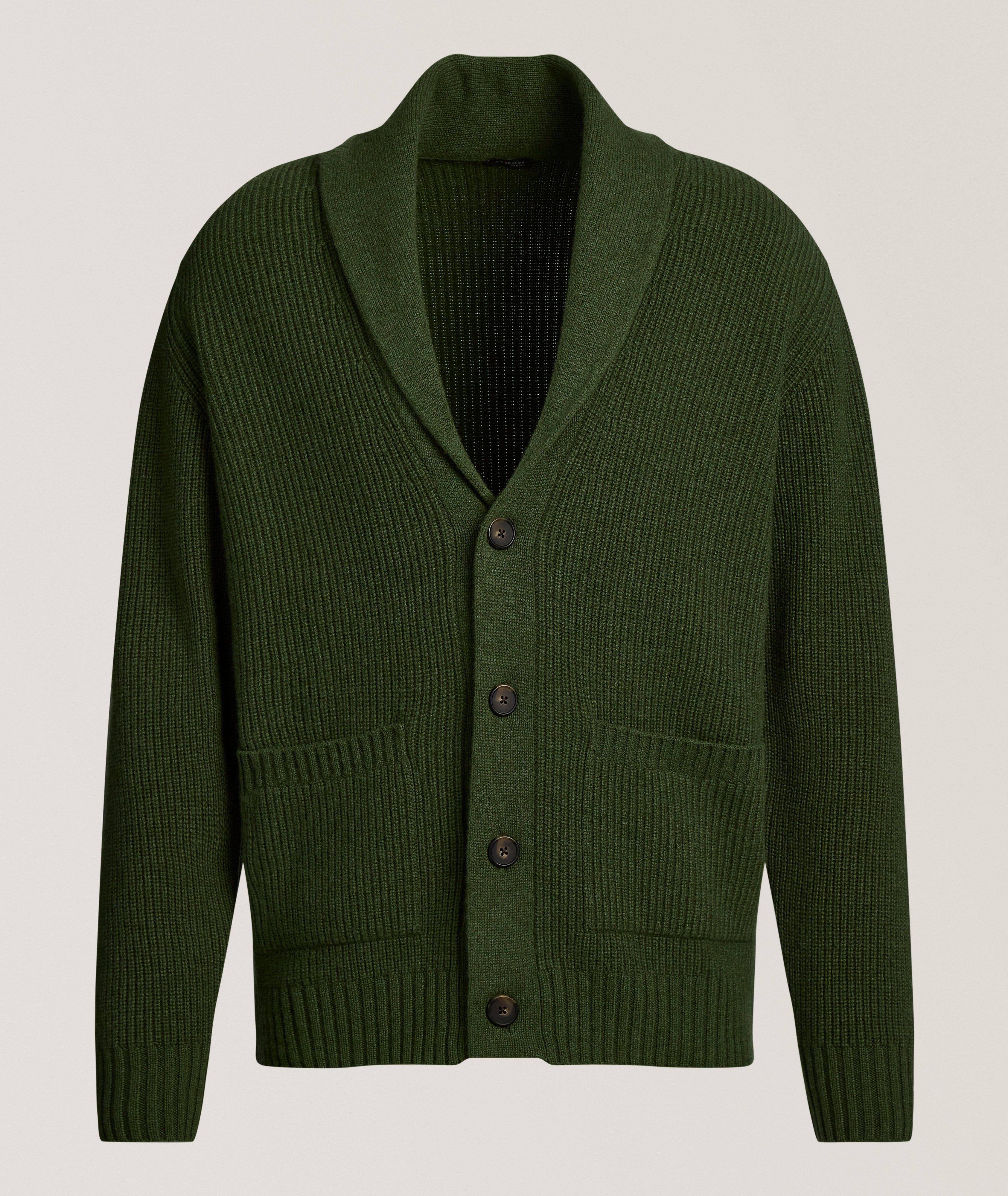 Kiton Cashmere Ribbed Shawl Cardigan | Sweaters & Knits | Harry Rosen