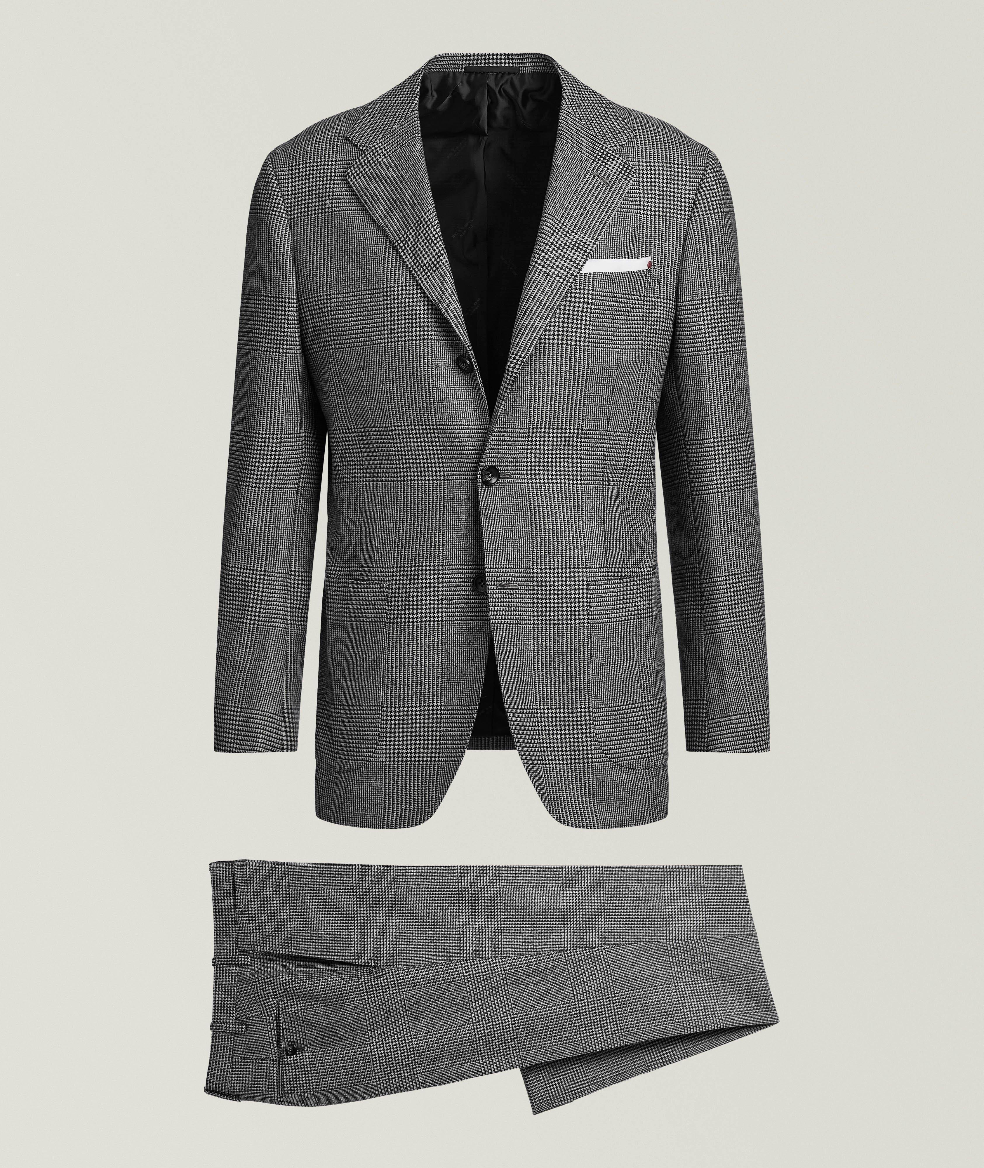 Kiton Glen Check Virgin Wool Suit 