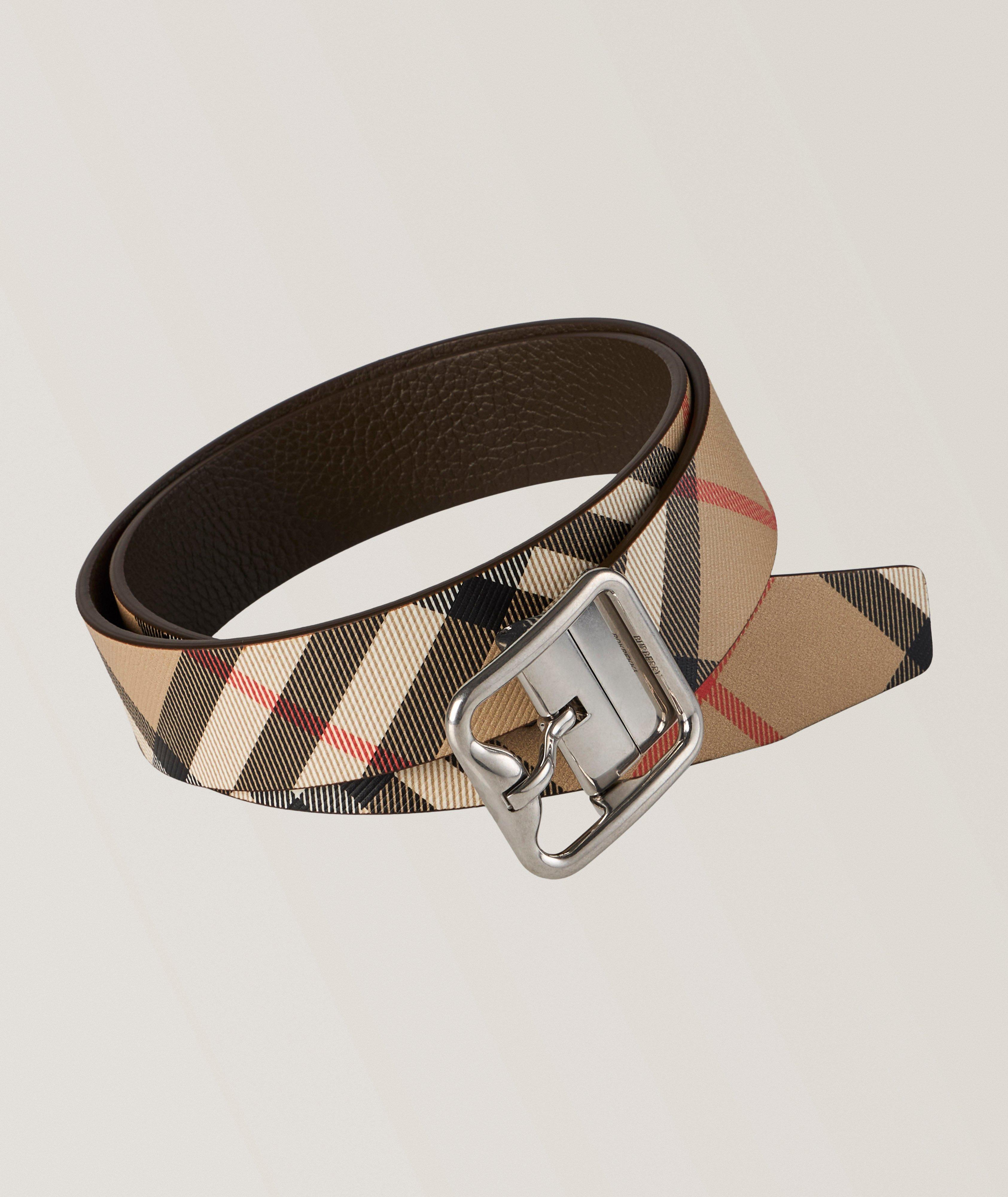 Burberry Ceinture en cuir carreaux réversible
