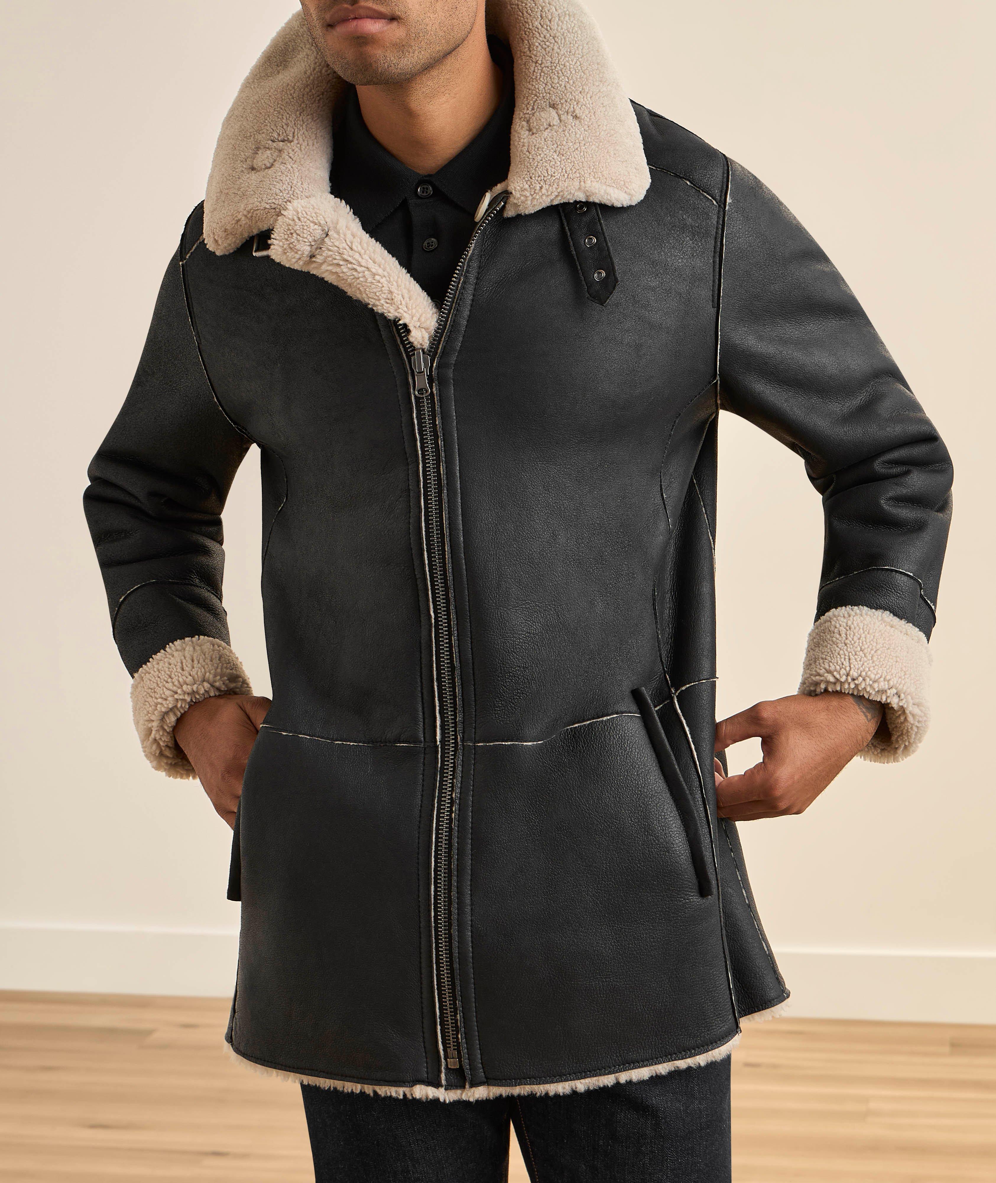 Veste peau lainée réversible Victor image 1