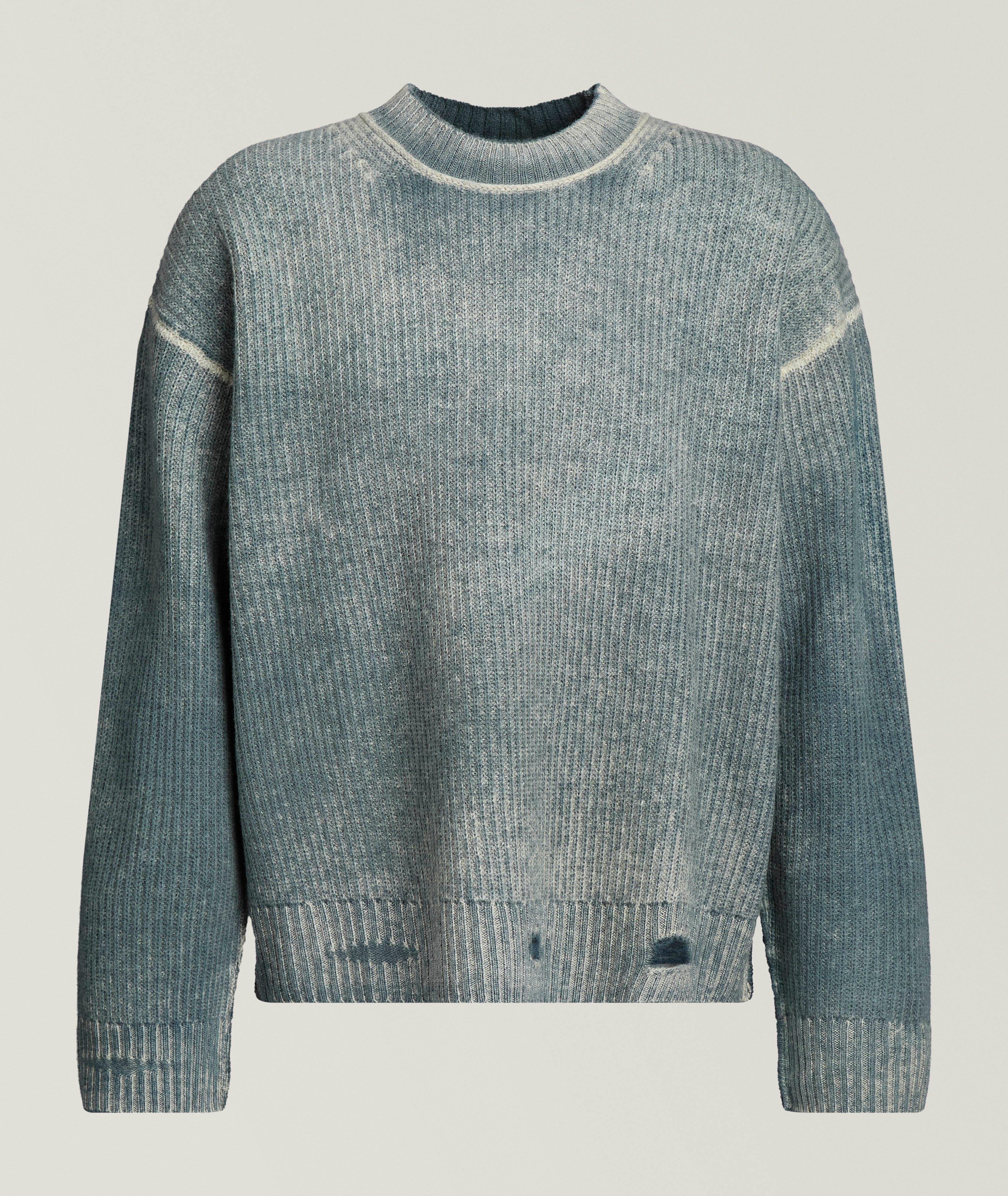 Represent Pull laine décoloré réversible