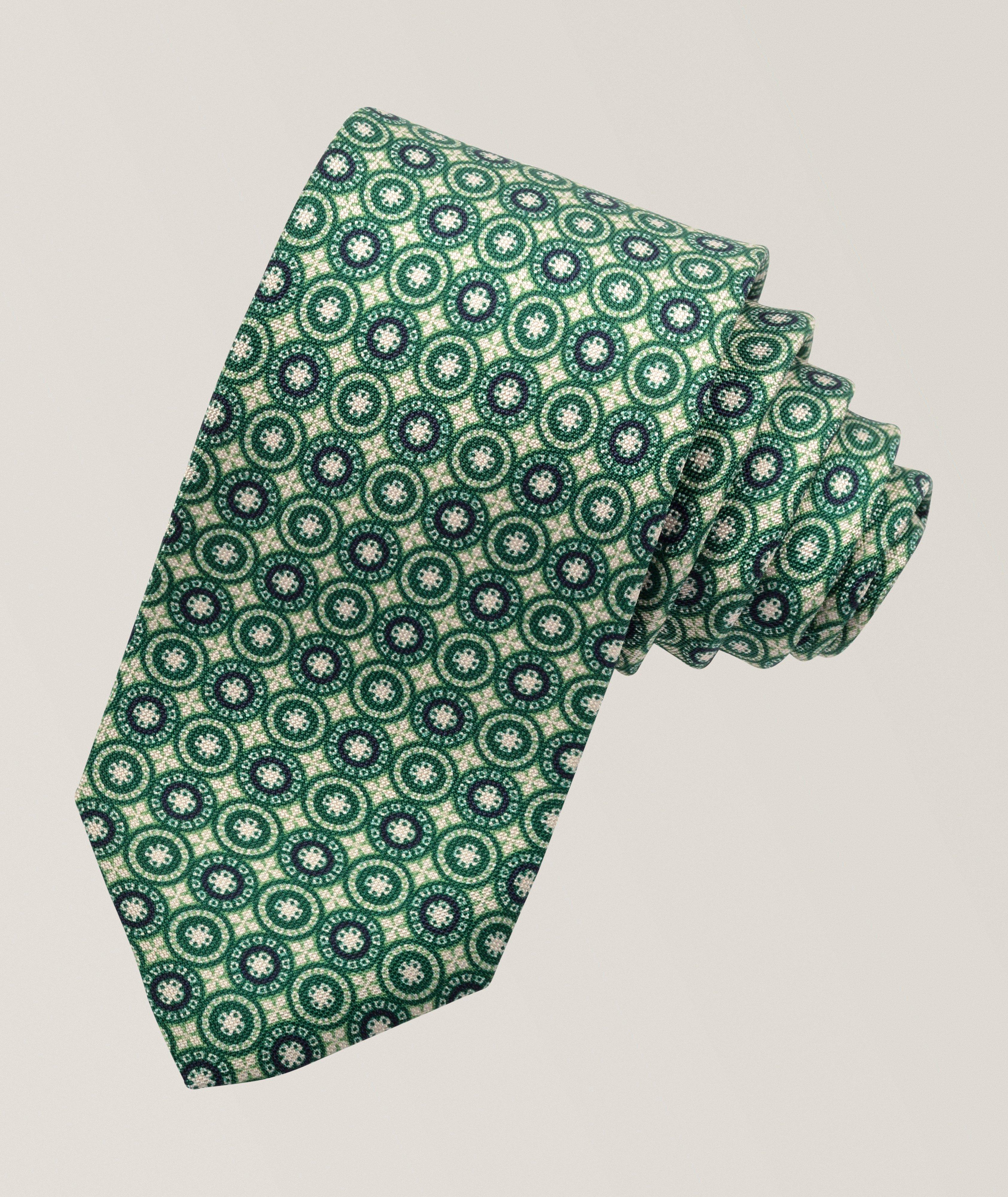 Dion Cravate en jacquard soie médaillon circulaire