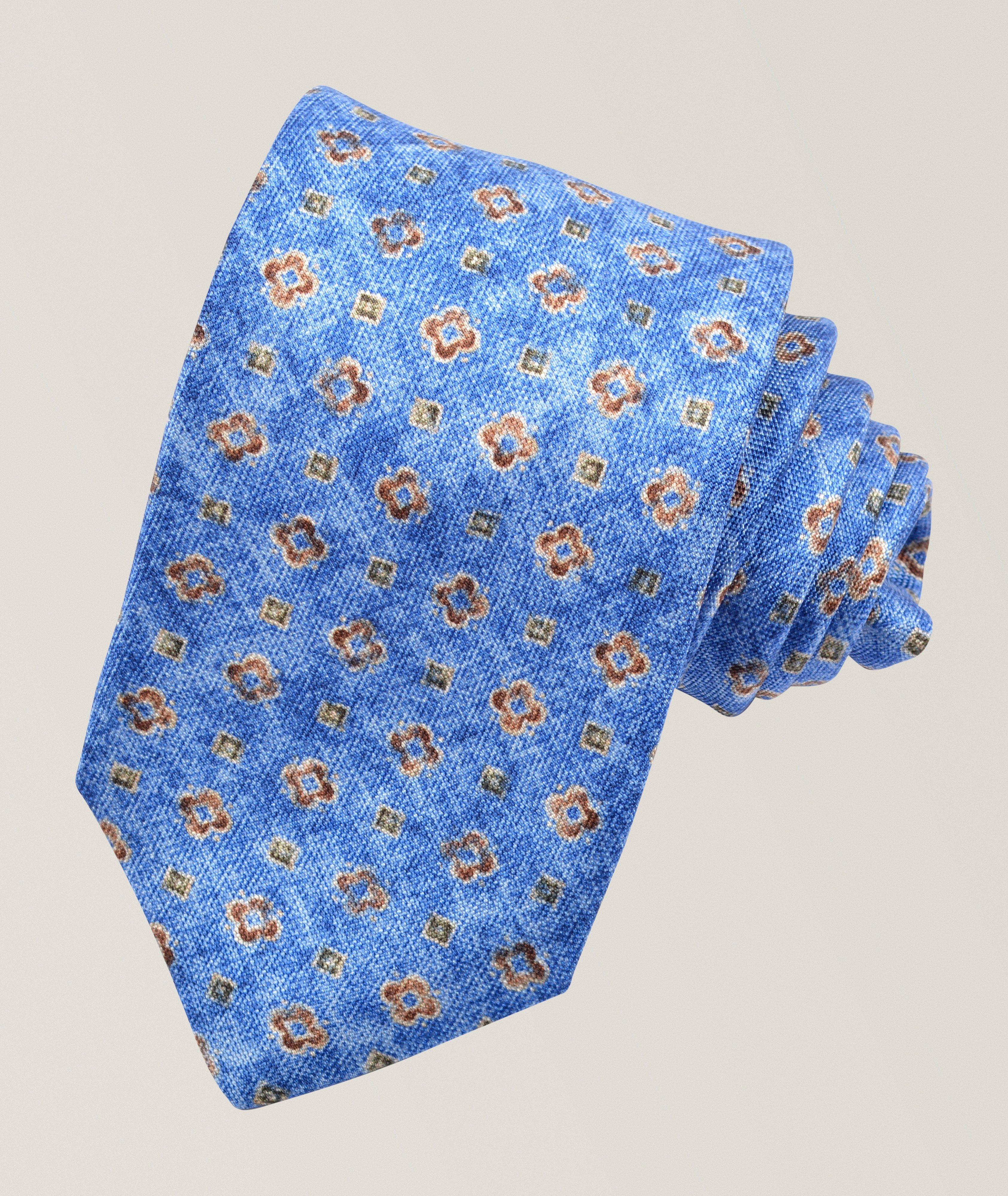 Dion Distressed Medallion Silk Jacquard Tie | Ties, Pocket Squares ...