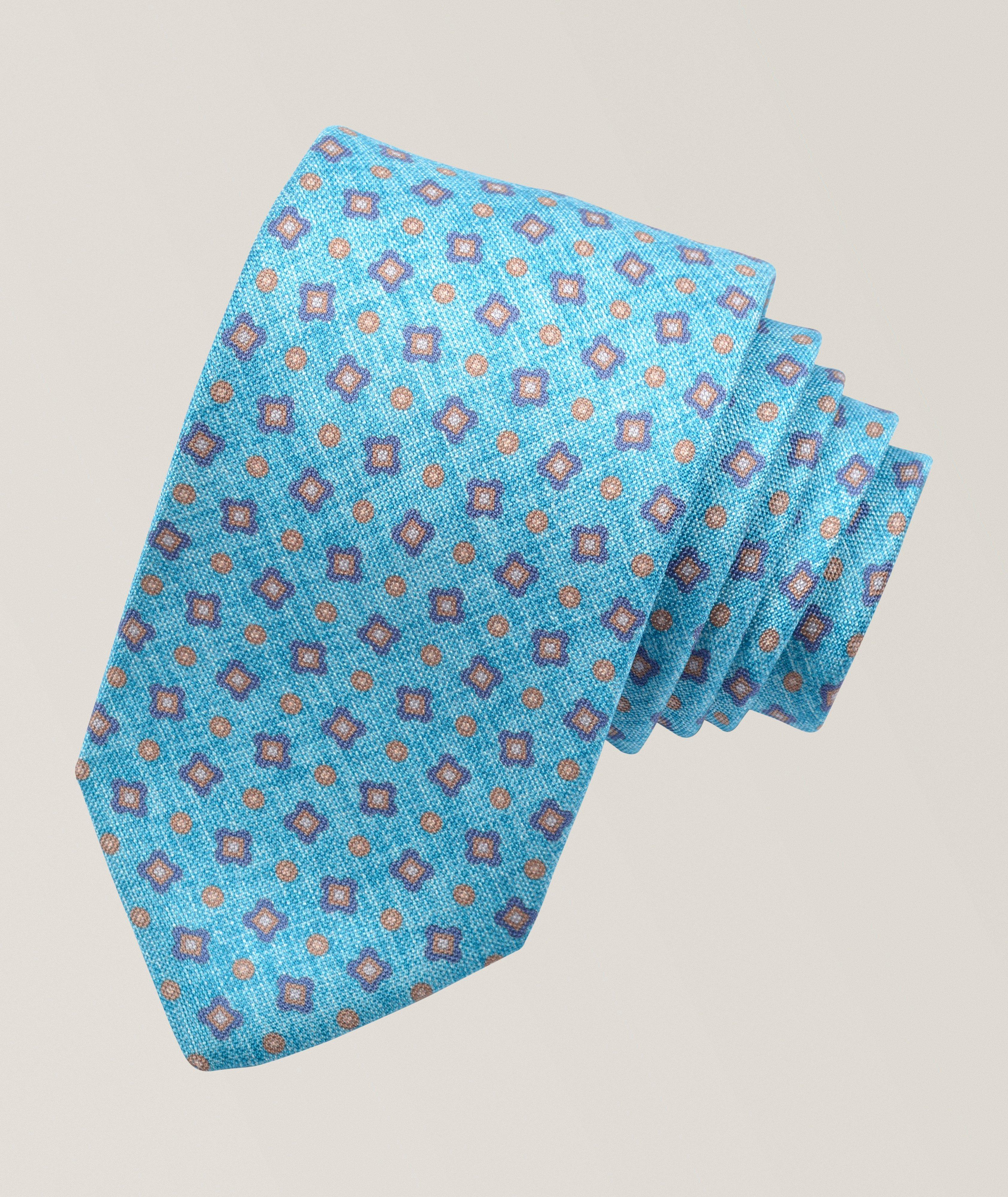 Dion Cravate en jacquard soie médaillon flottant