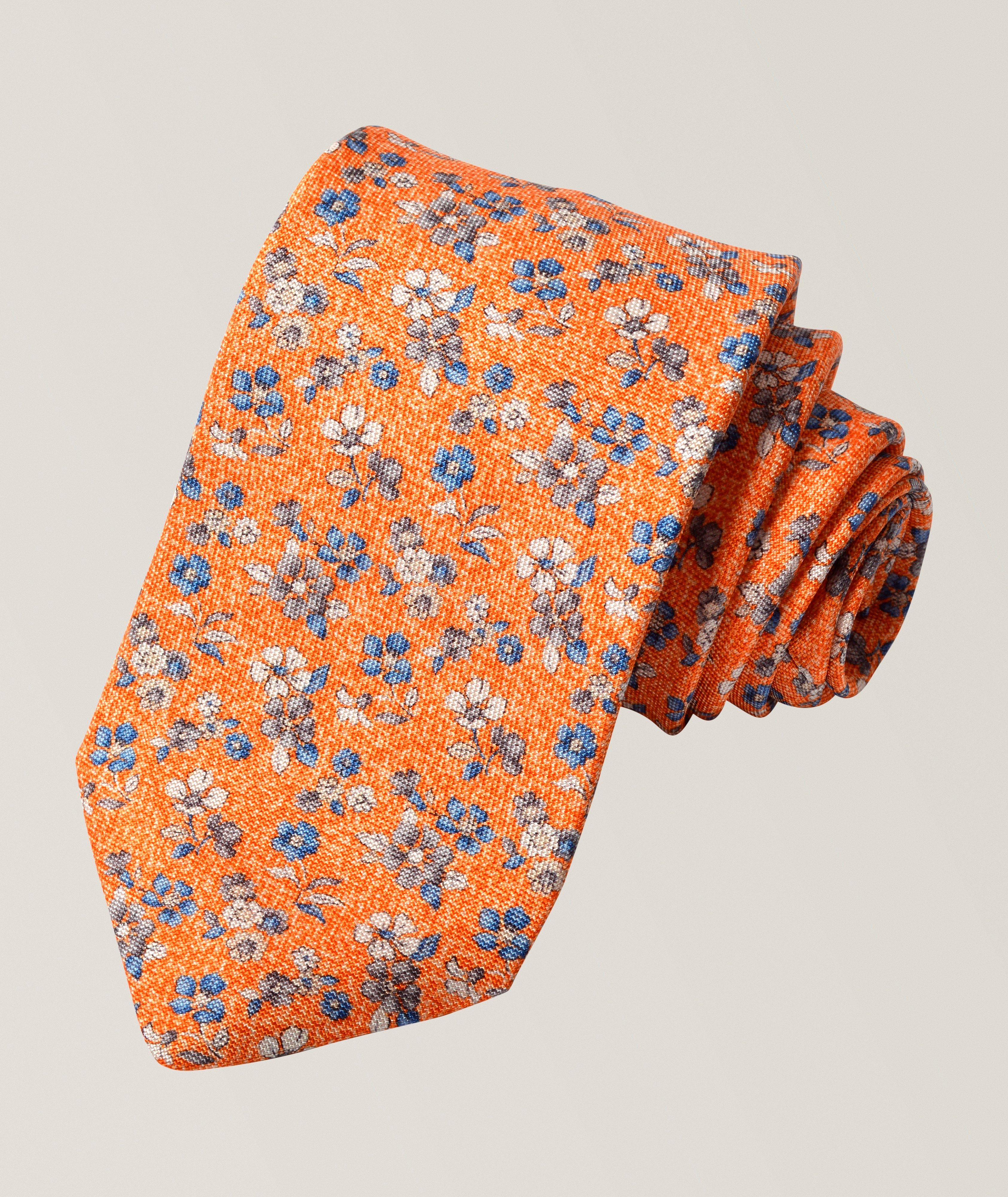 Dion Cravate en jacquard soie floral mélange