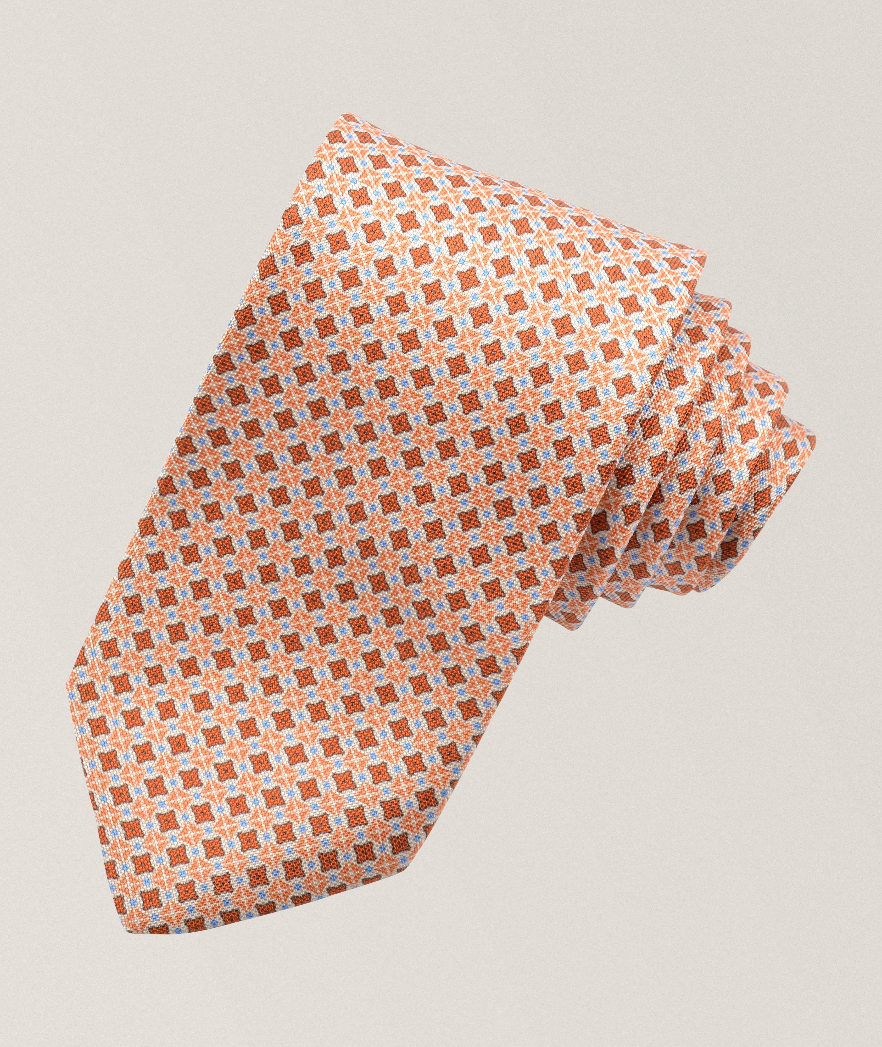 Dion Cravate en jacquard soie micro-répété