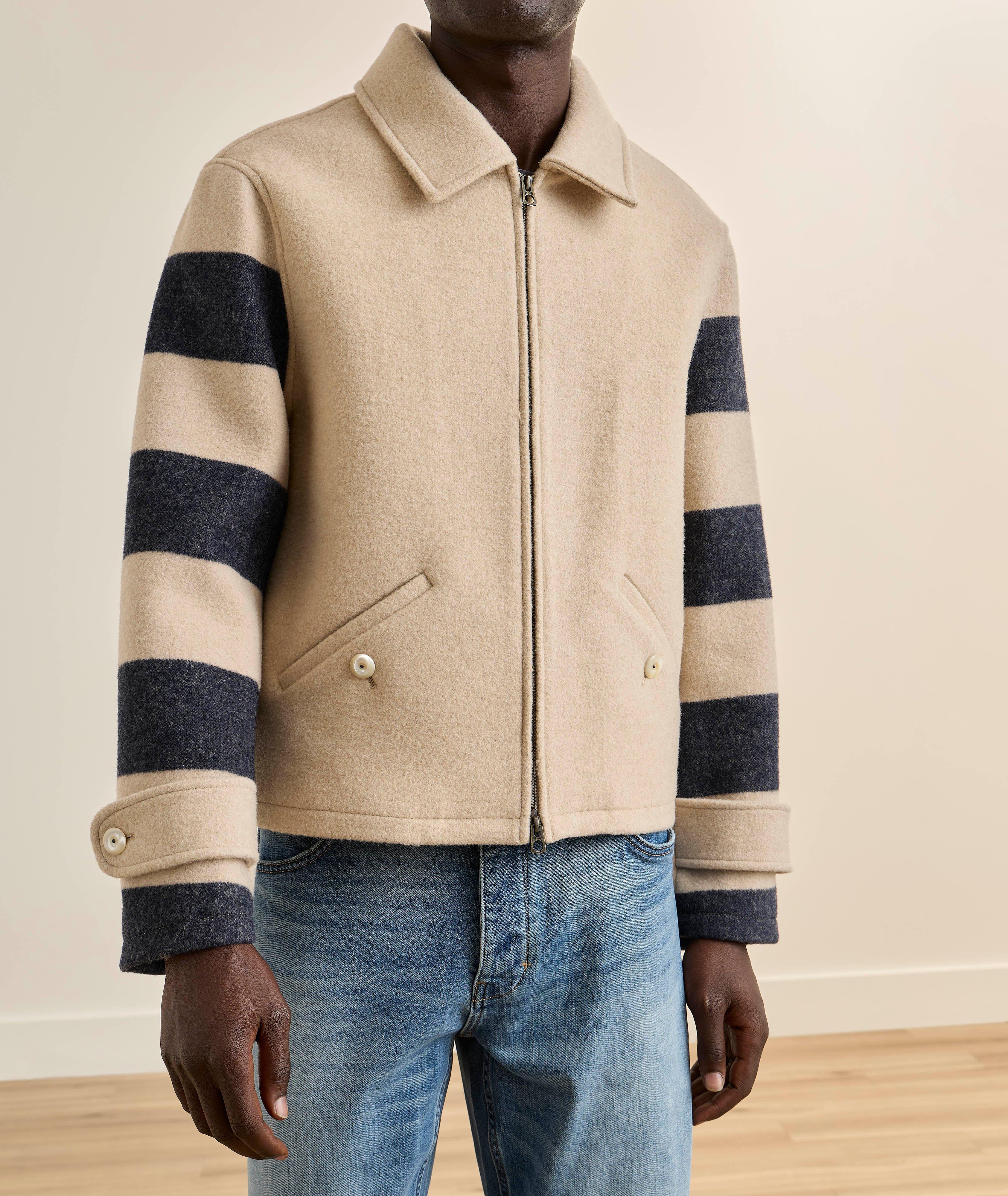Striped Jacquard Wool-Blend Blouson image 1