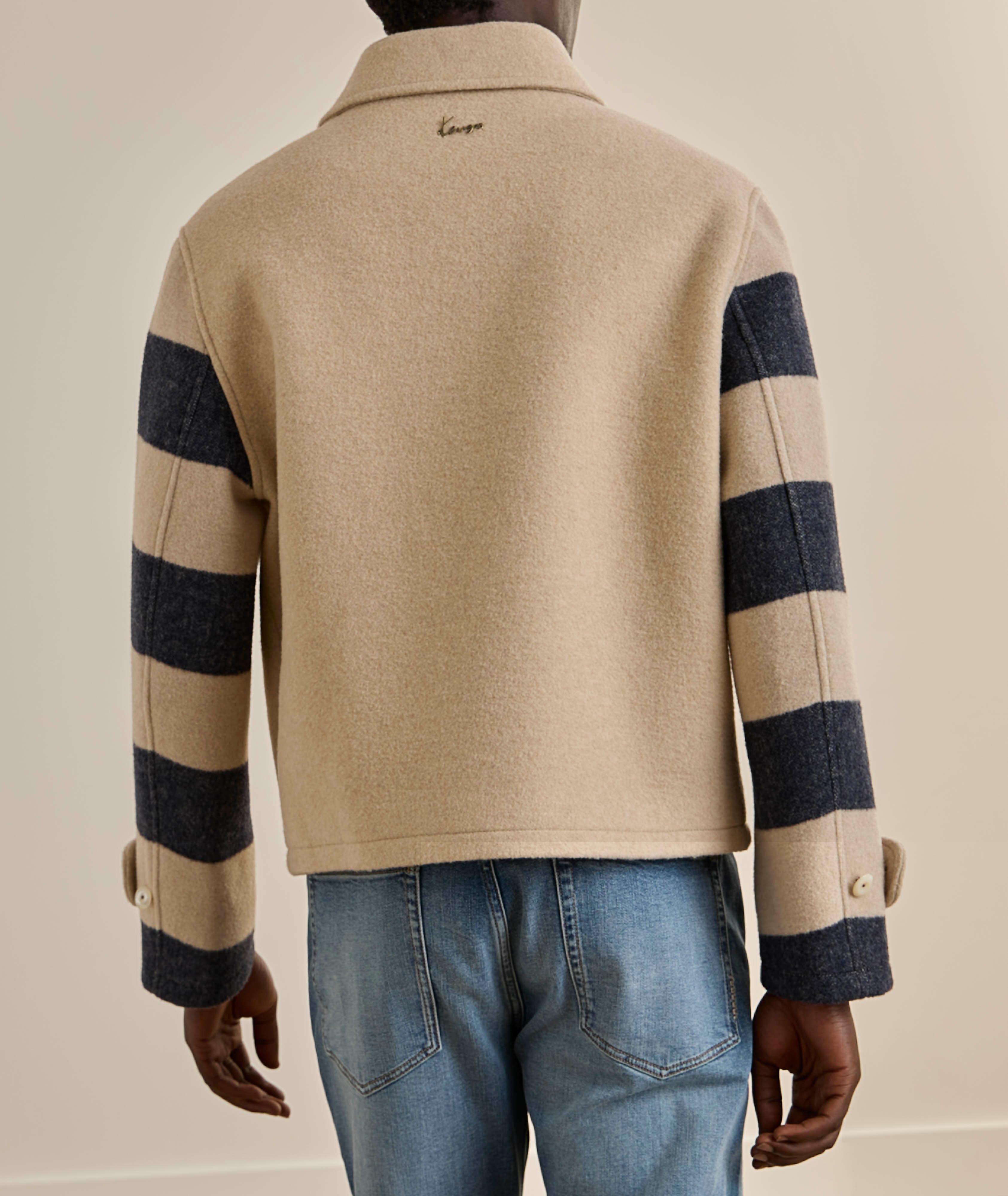 Striped Jacquard Wool-Blend Blouson image 2