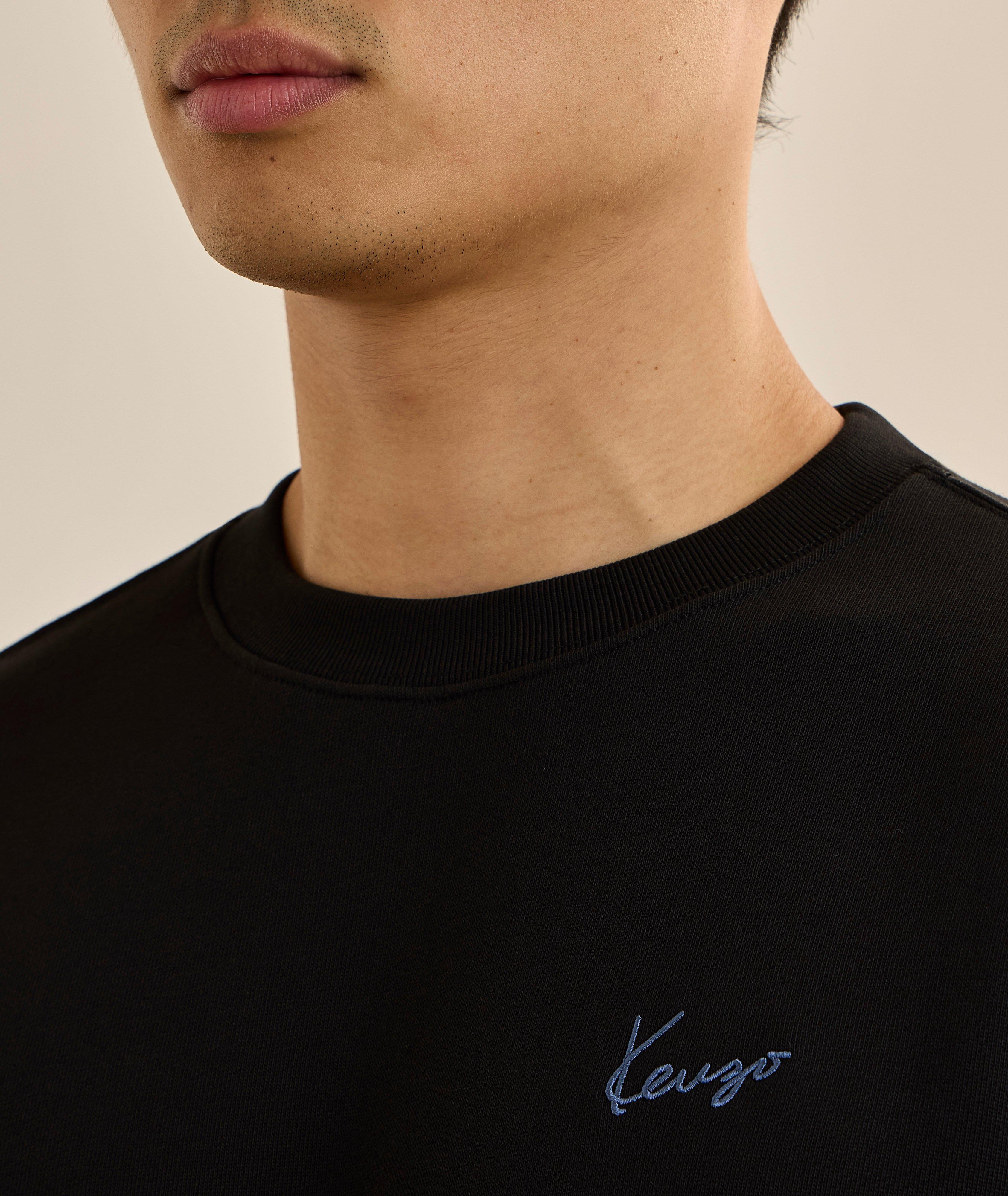 Kenzo Embroidered Signature Cotton Sweatshirt | Sweaters & Knits