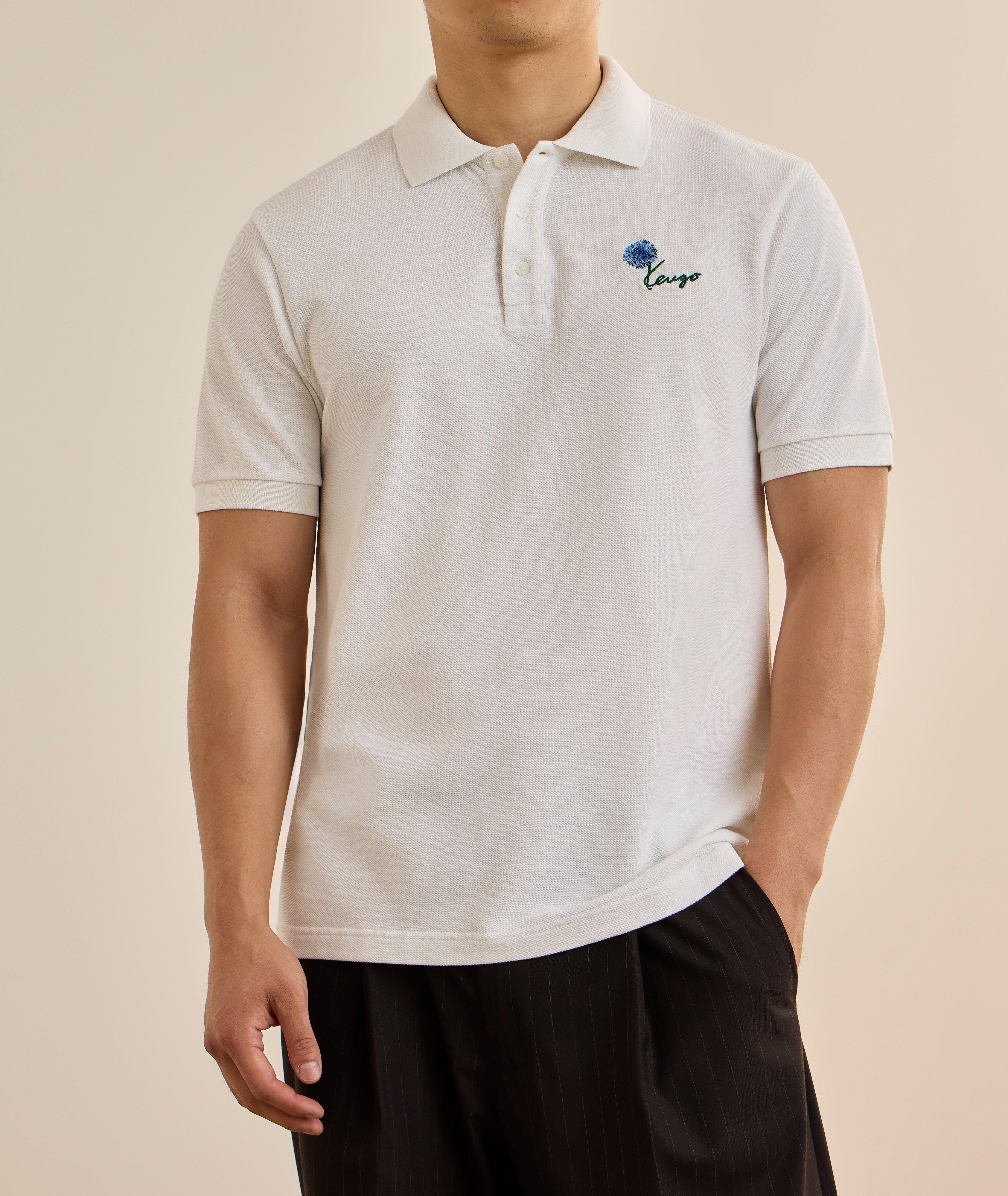 Embroidered Tulip Cotton Piqué Polo image 1