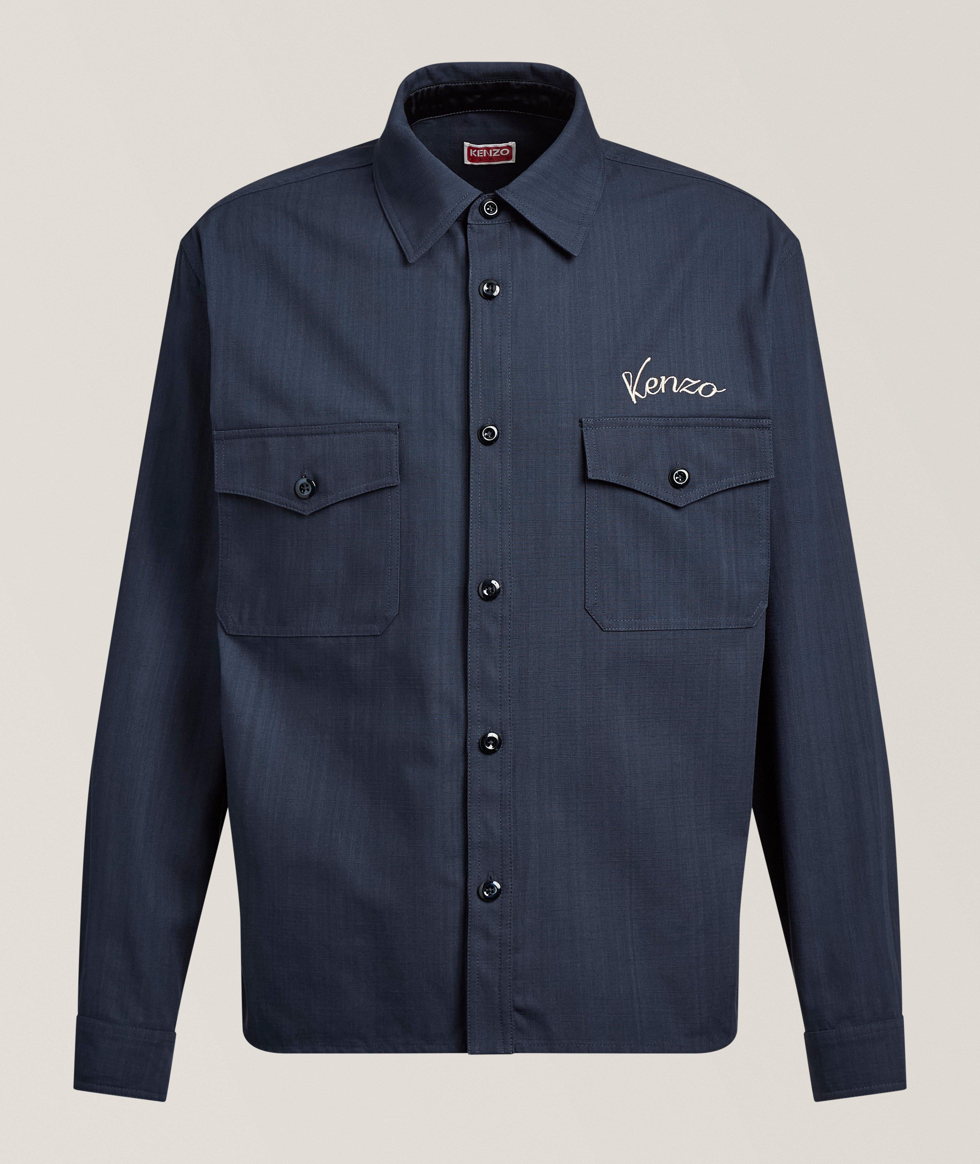 Kenzo KENZO Signature Oversized Herringbone Overshirt