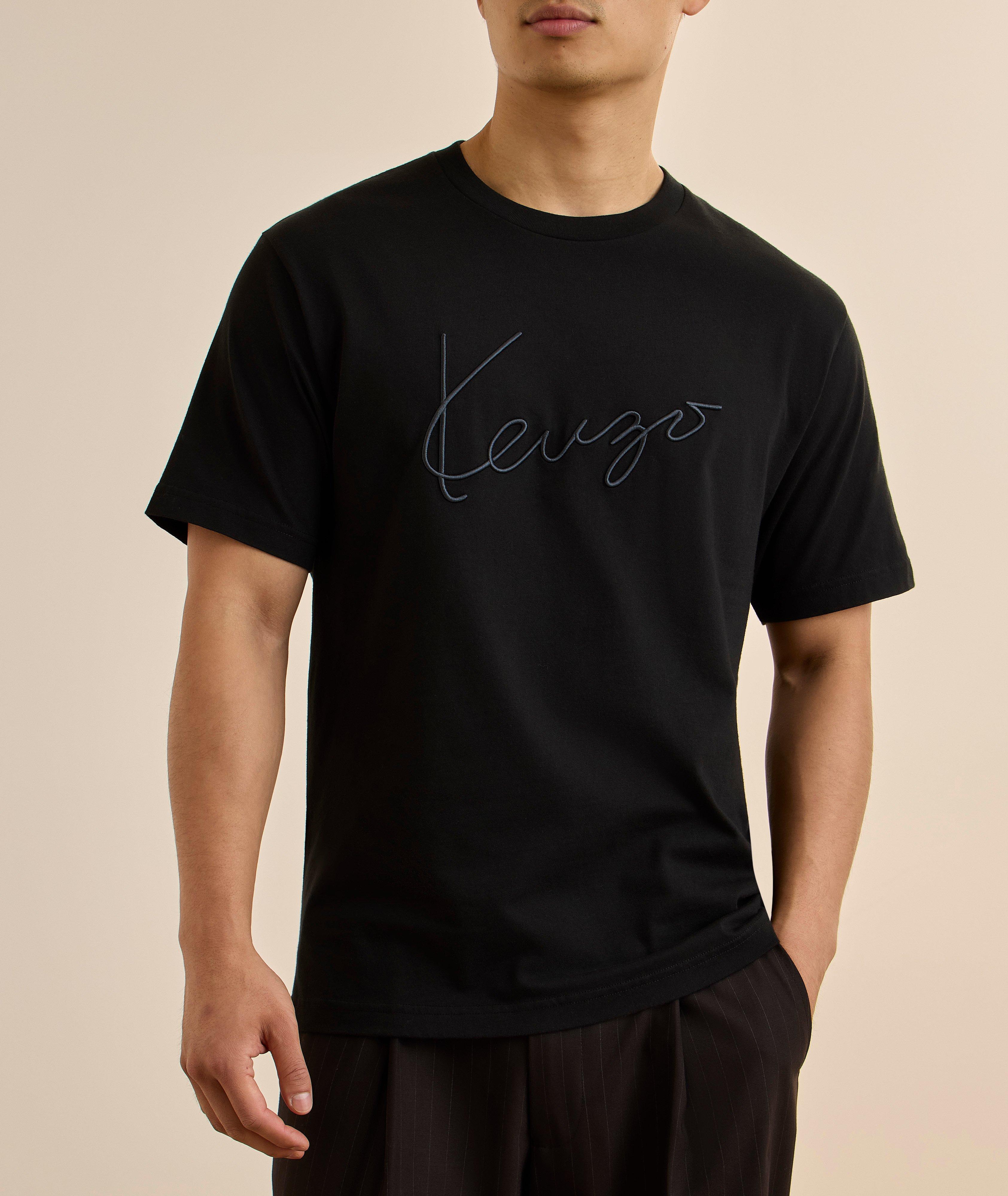 Embroidered Signature Cotton T-Shirt image 1