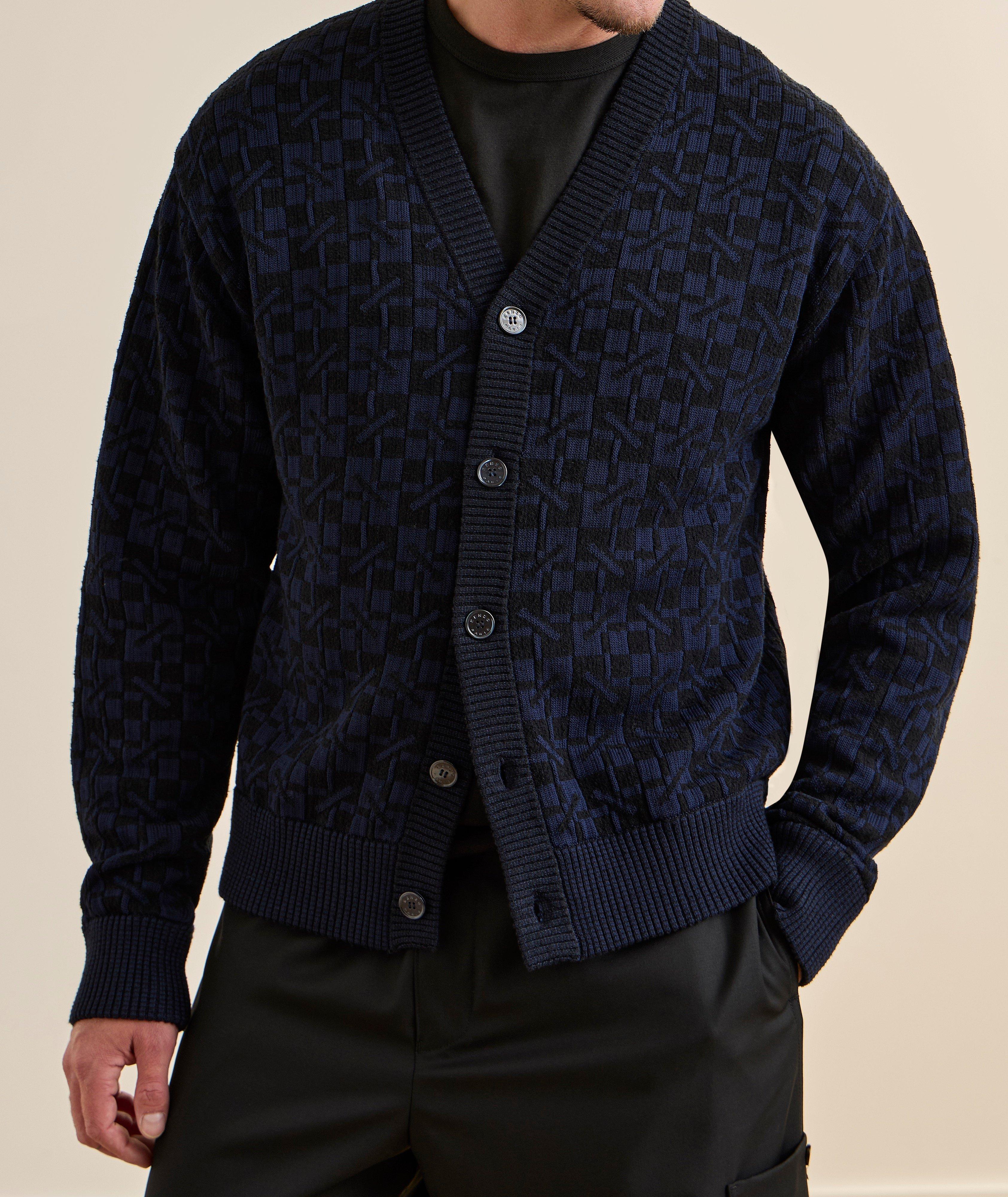 Cardigan coton-mélange jacquard Kenzogram image 1