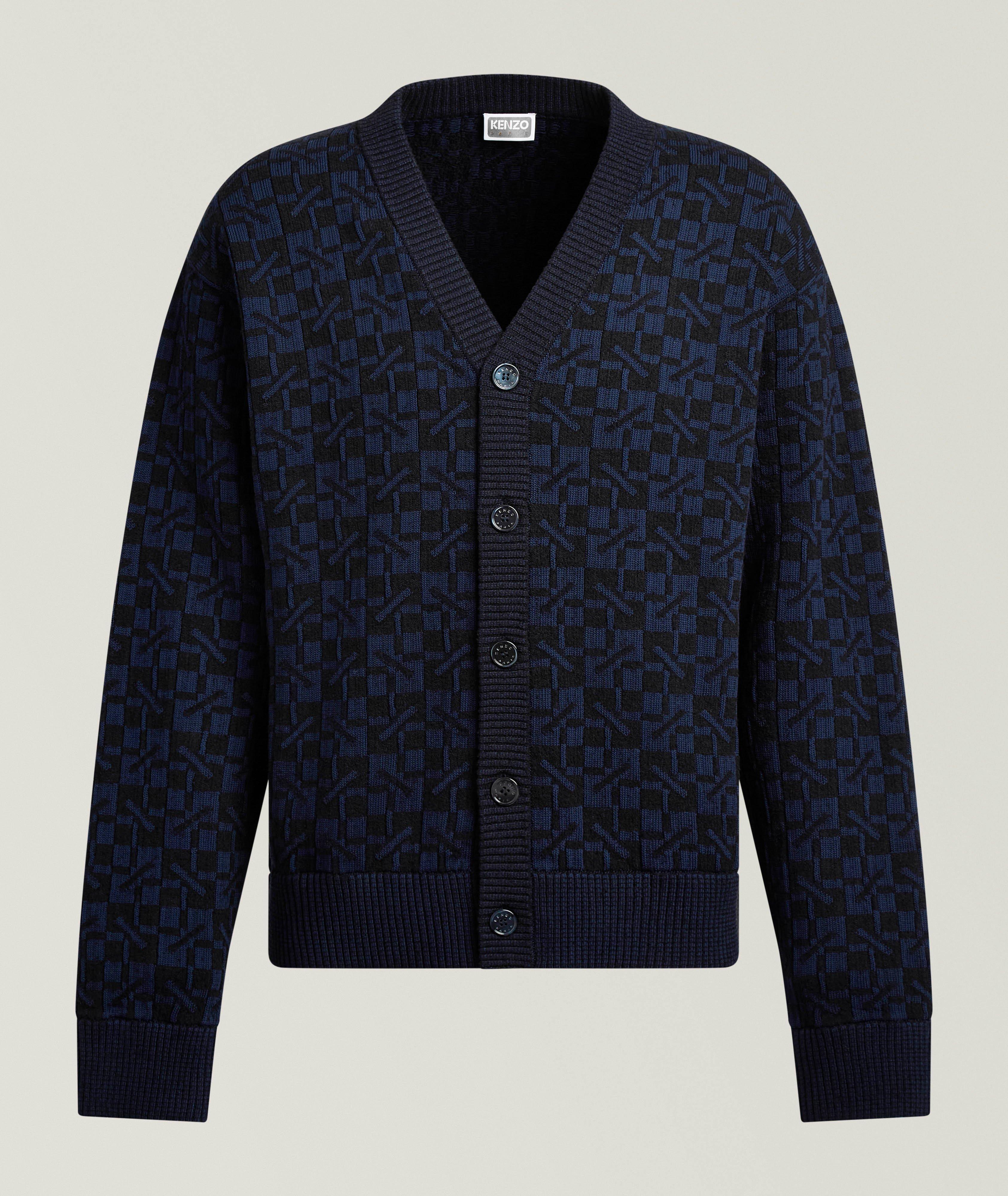 Cardigan coton-mélange jacquard Kenzogram image 0