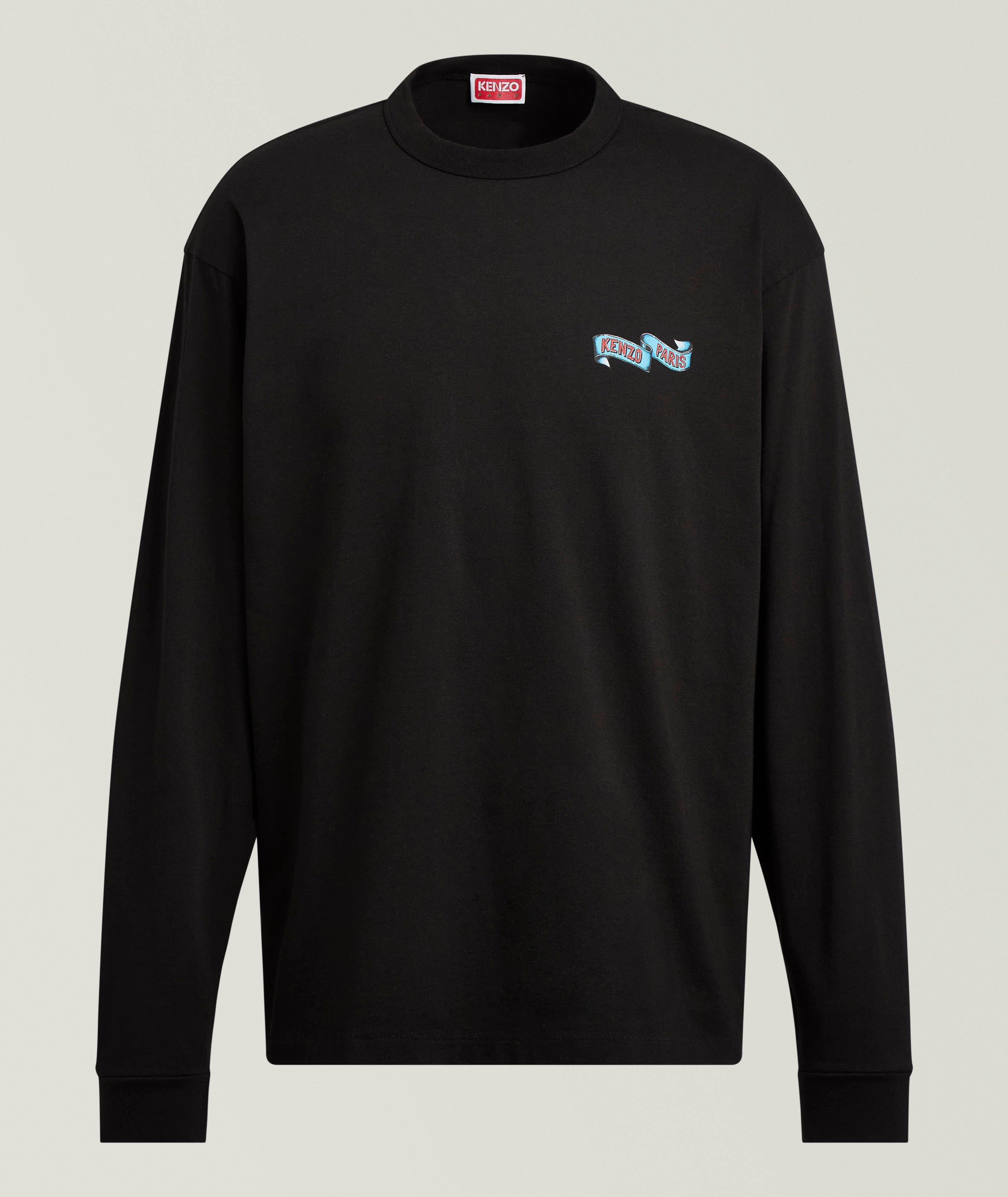 Kenzo KENZO LS BLK TIGER BCK TEE