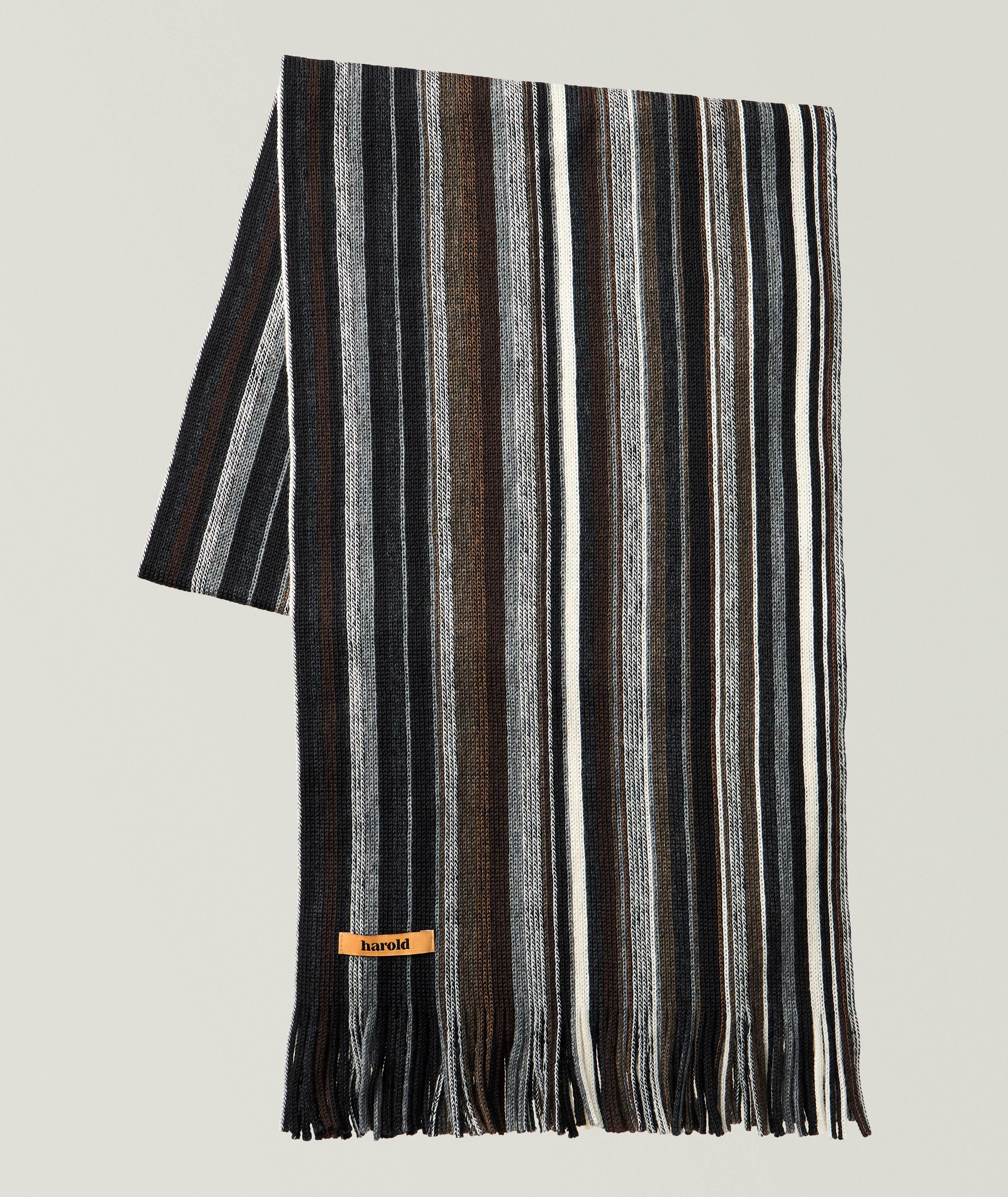 Harold Stripe Virgin Wool Scarf