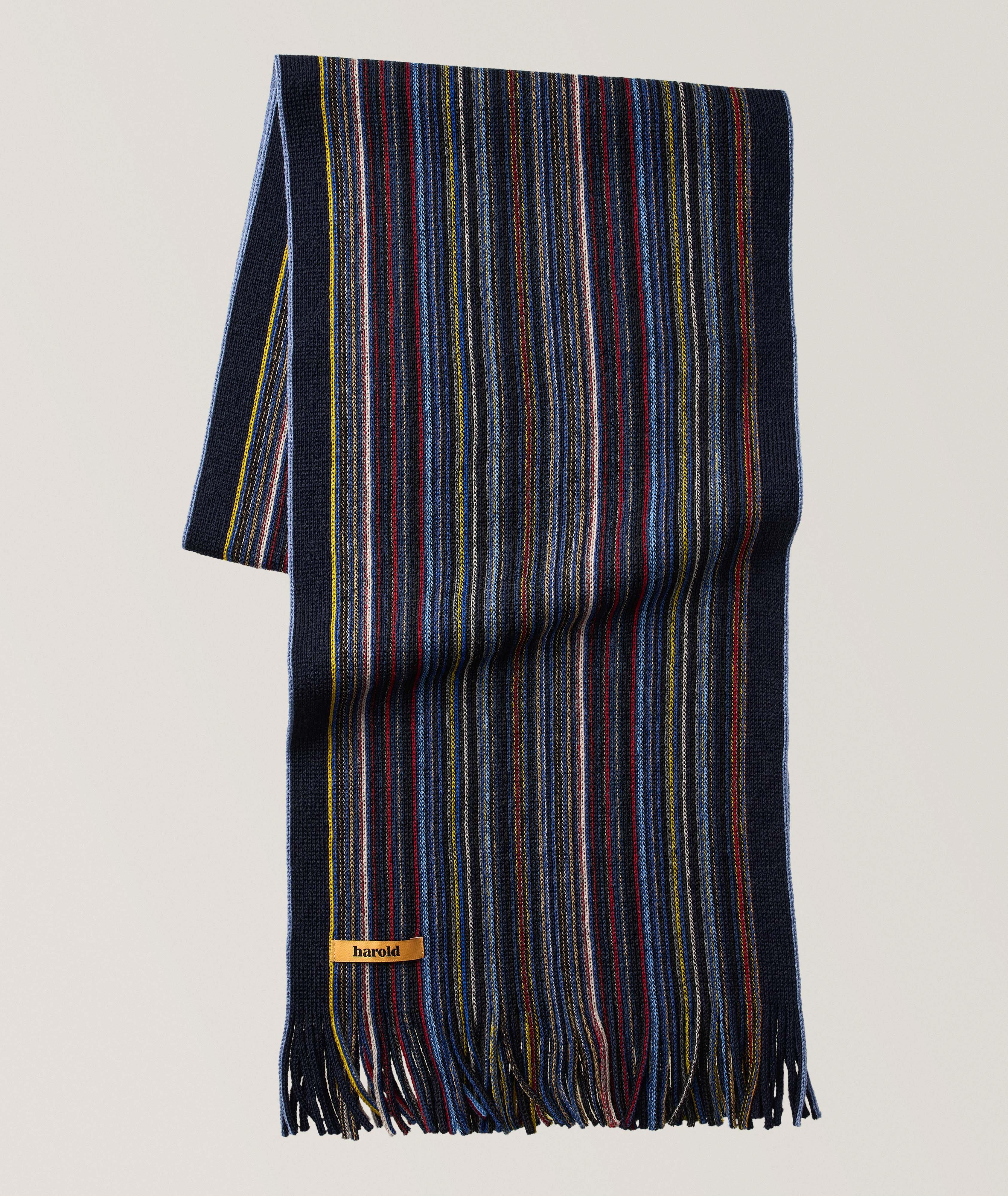 Multi-Stripe Virgin Wool Scarf image 0