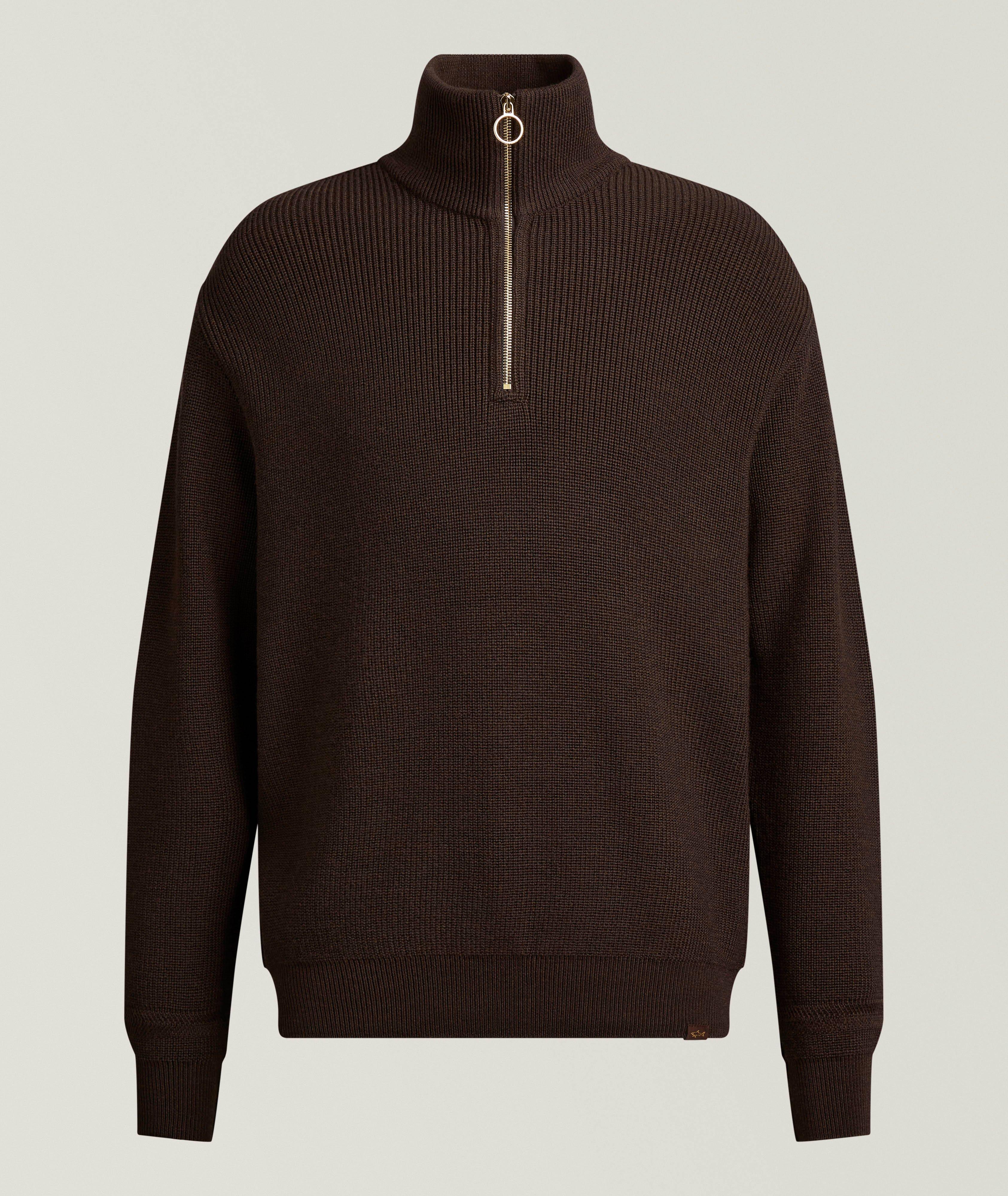 Paul & Shark PS BRN GOLD 1/4 ZIP