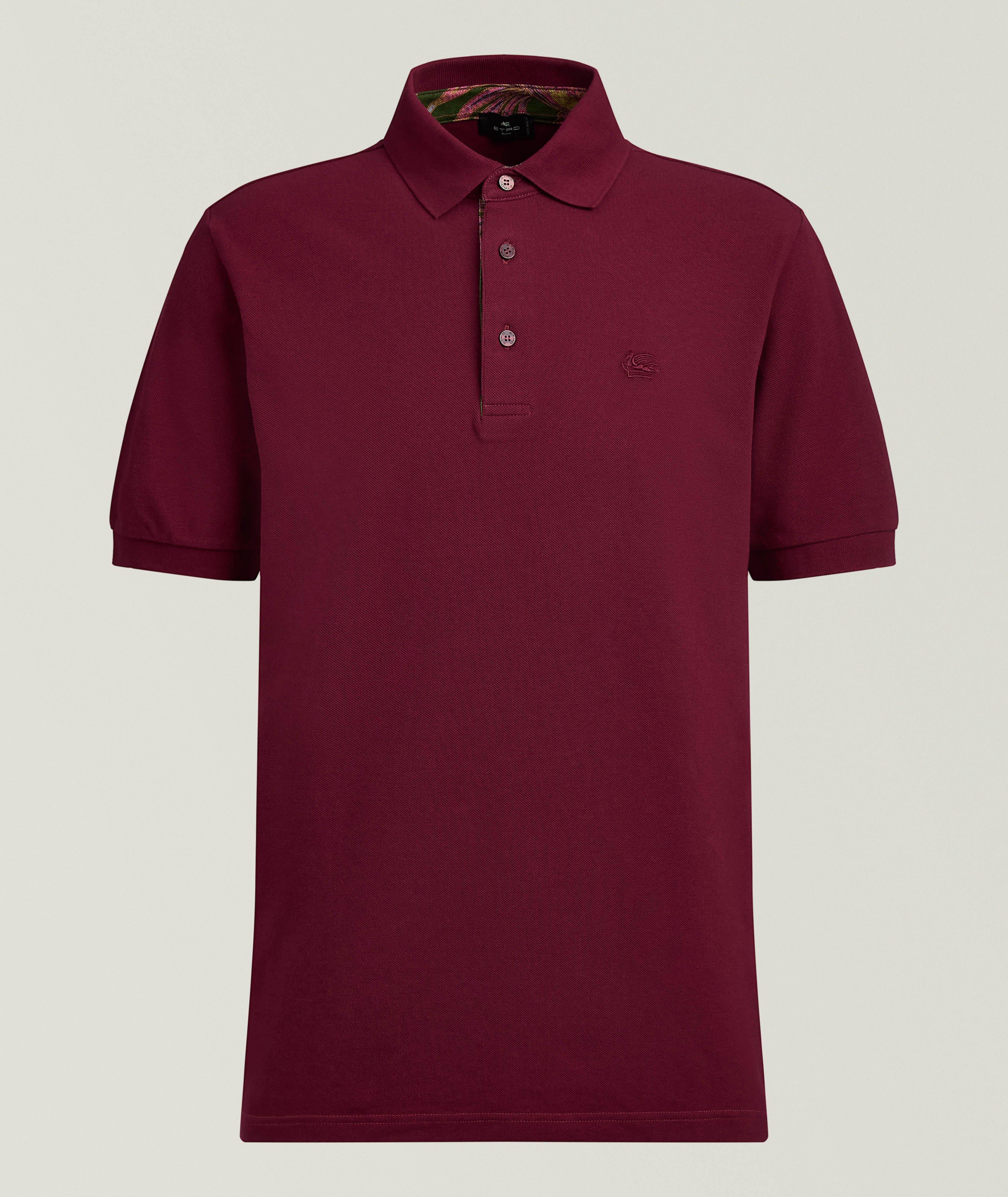Etro Paisley-Lined Cotton Polo 