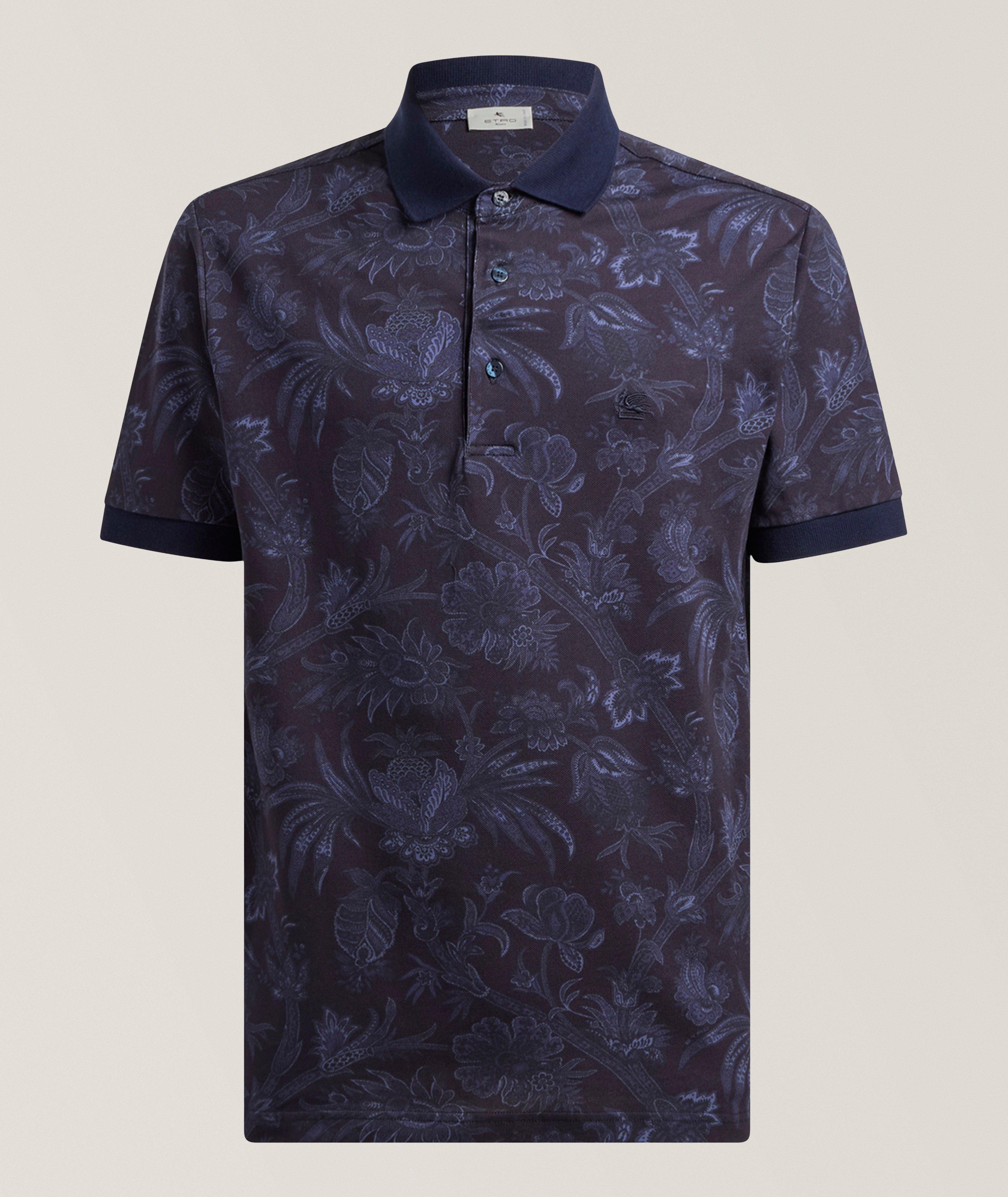 Etro Floral-Print Cotton Polo