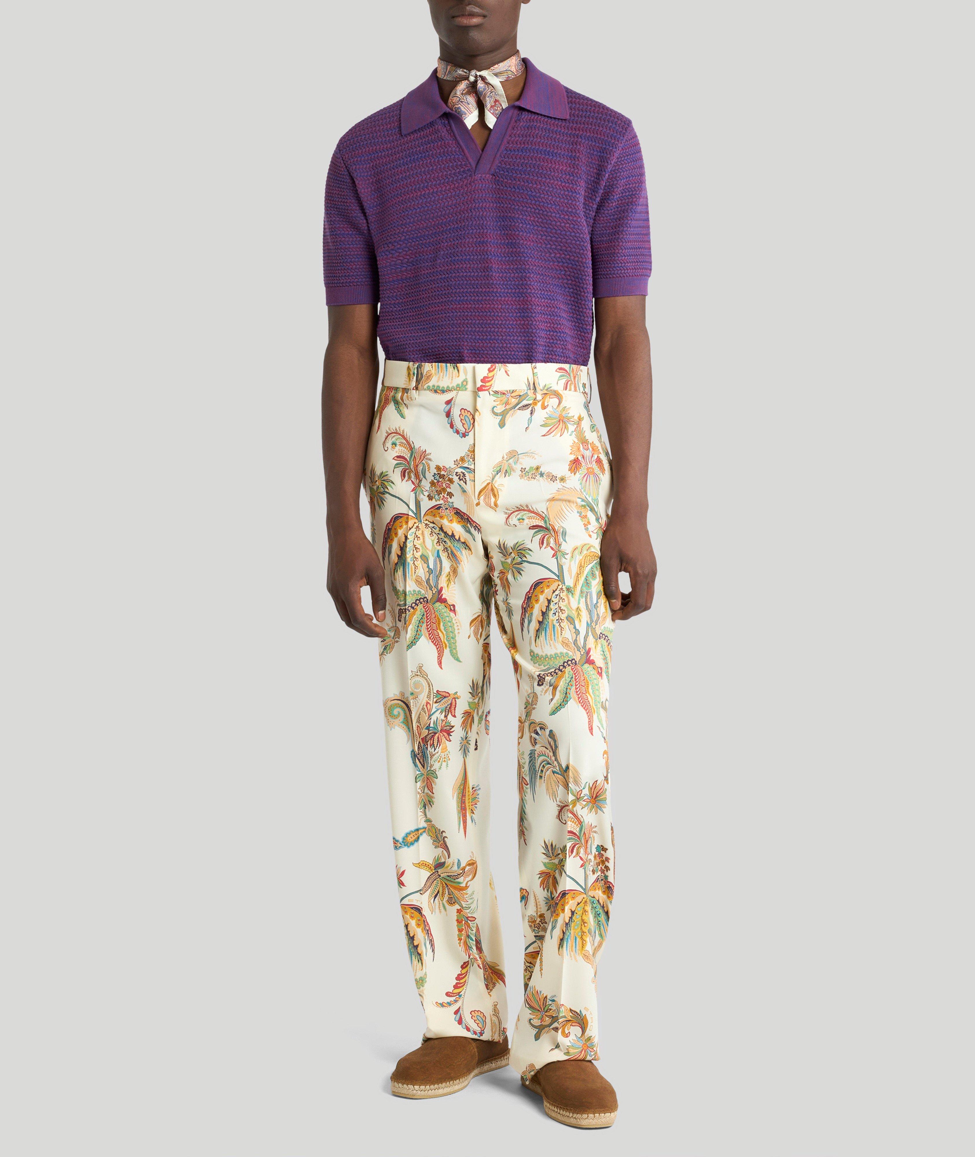 Marled Cotton Knit Johnny Polo  image 5
