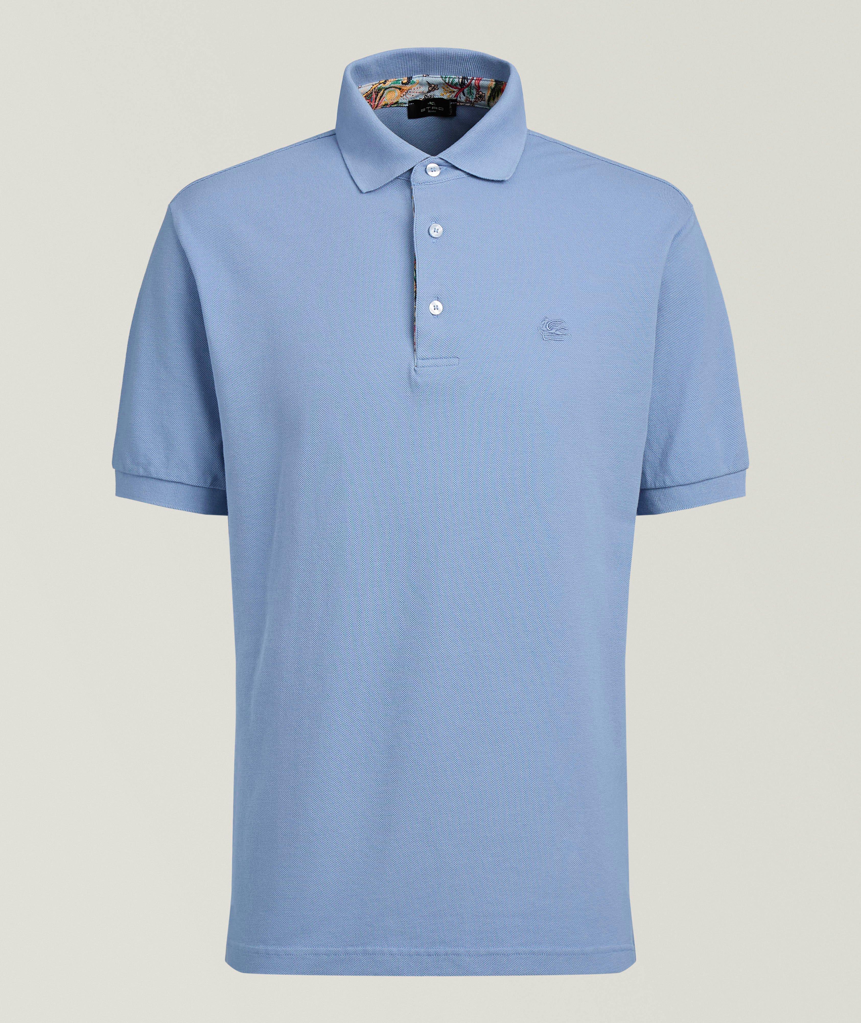 Etro Paisley-Lined Cotton Polo 