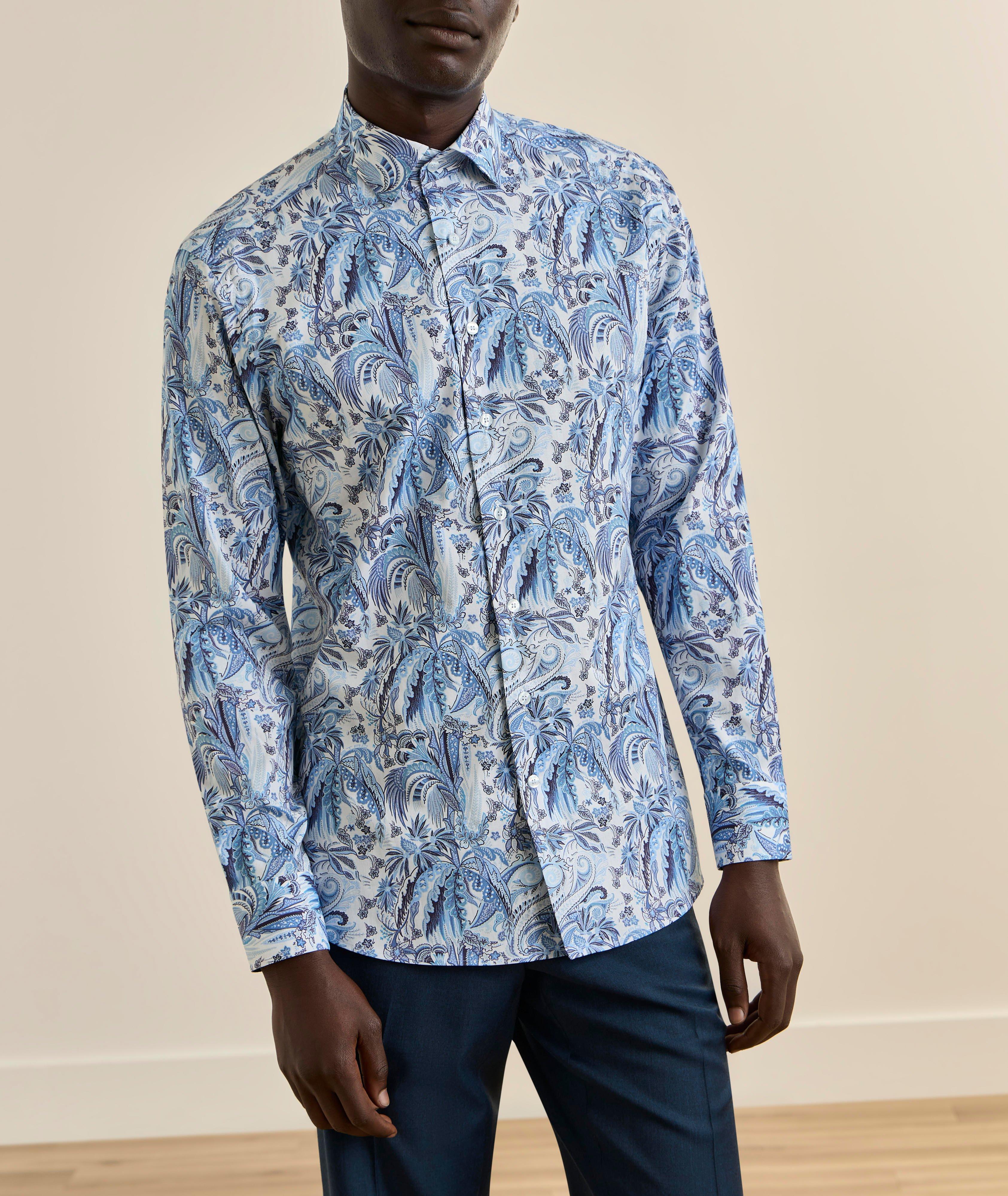 Botanical Stretch-Cotton Shirt image 1