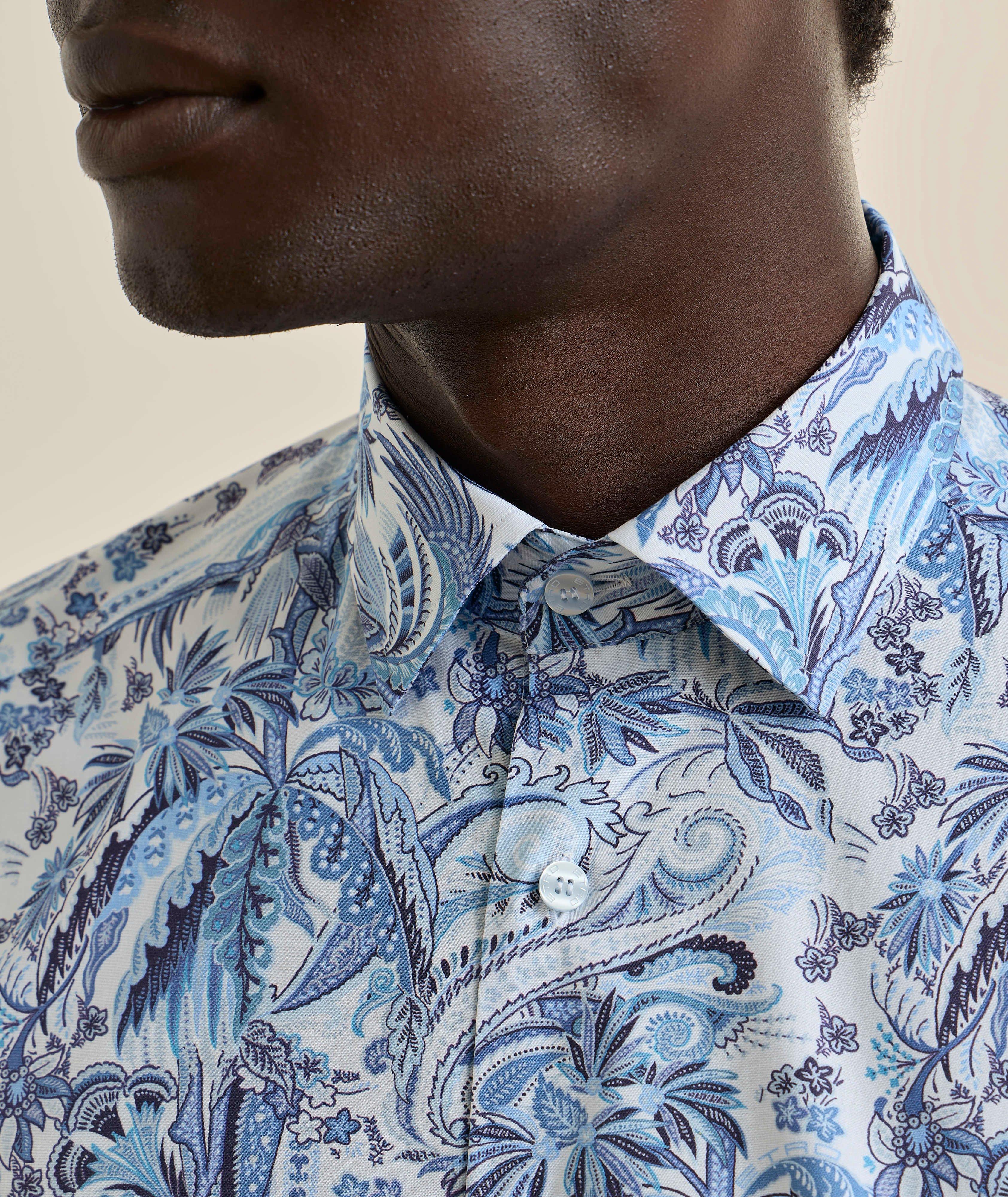 Botanical Stretch-Cotton Shirt image 3