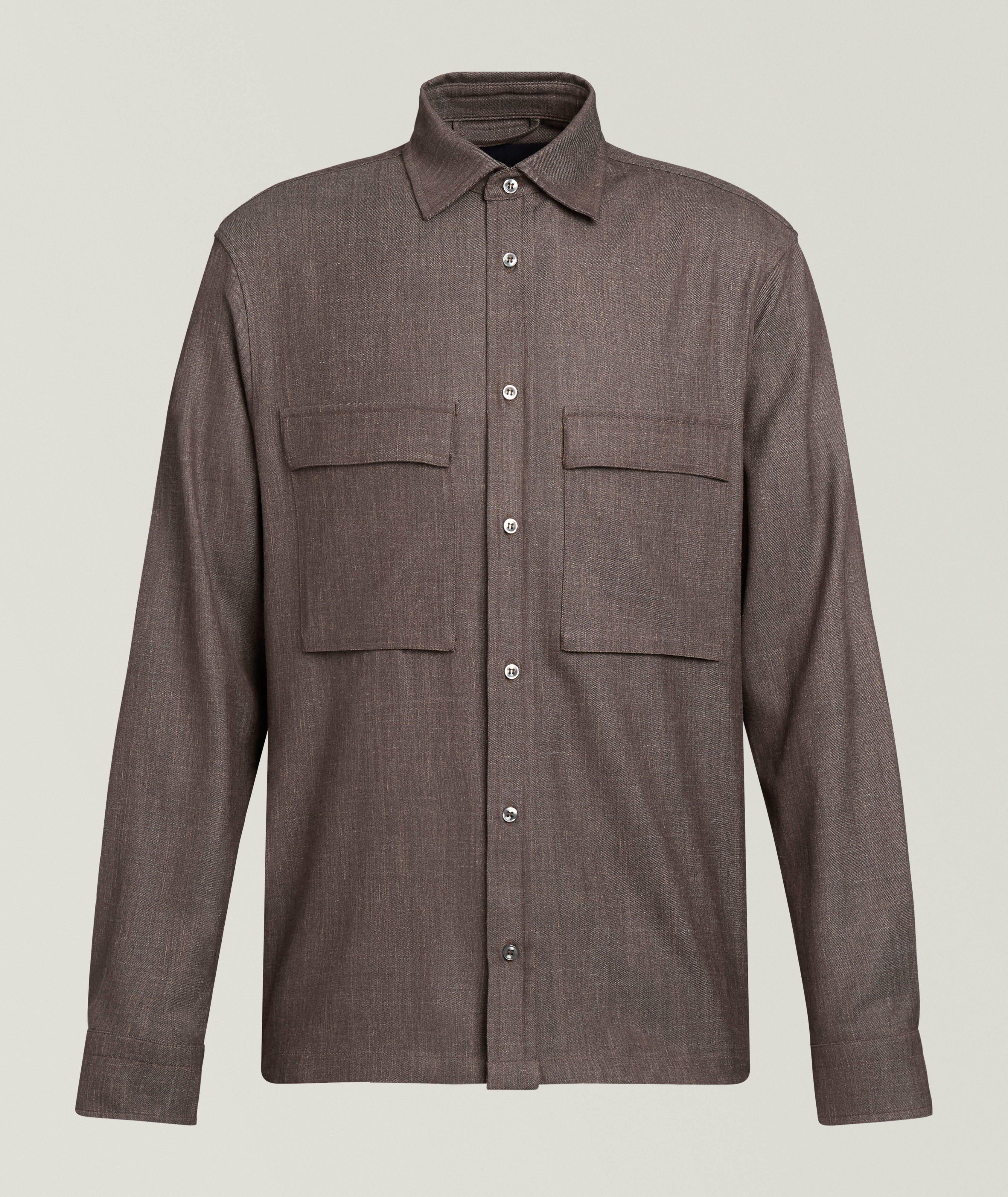 Paul & Shark PS BROWN LP JERS OVERSHIRT