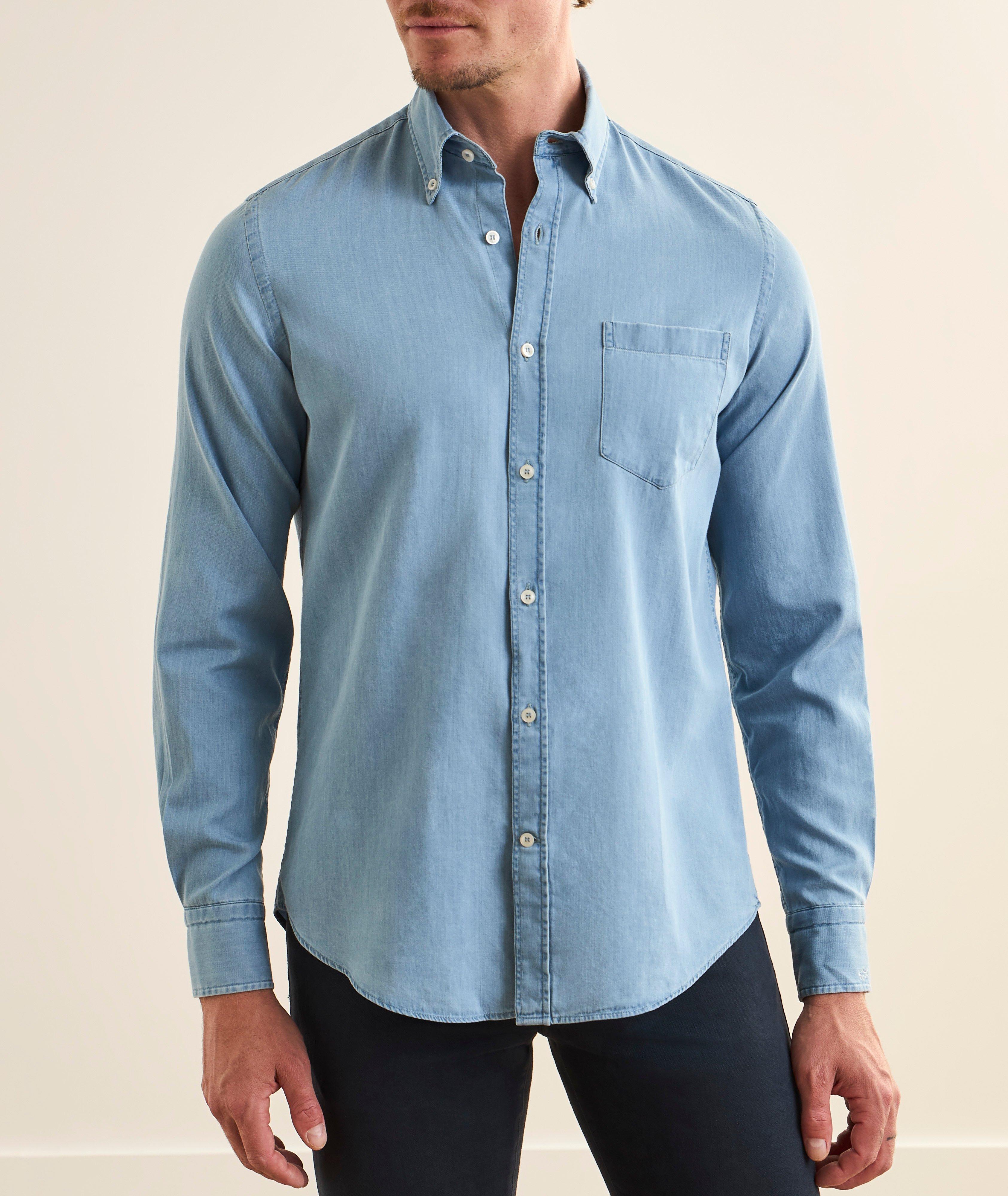 X-Soft Giza Cotton Denim Shirt image 1