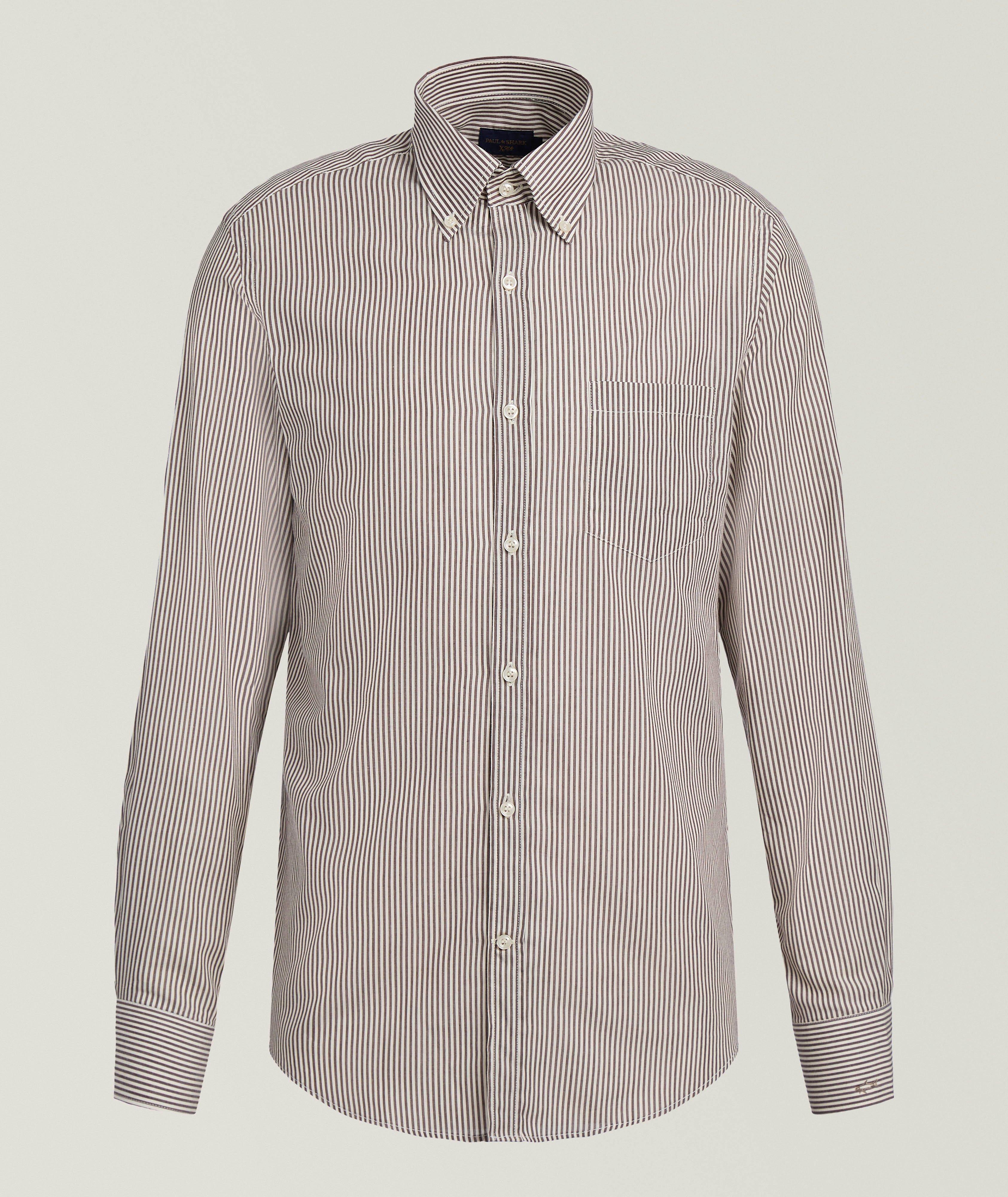Paul & Shark Chemise poches coton-lyocell rayé