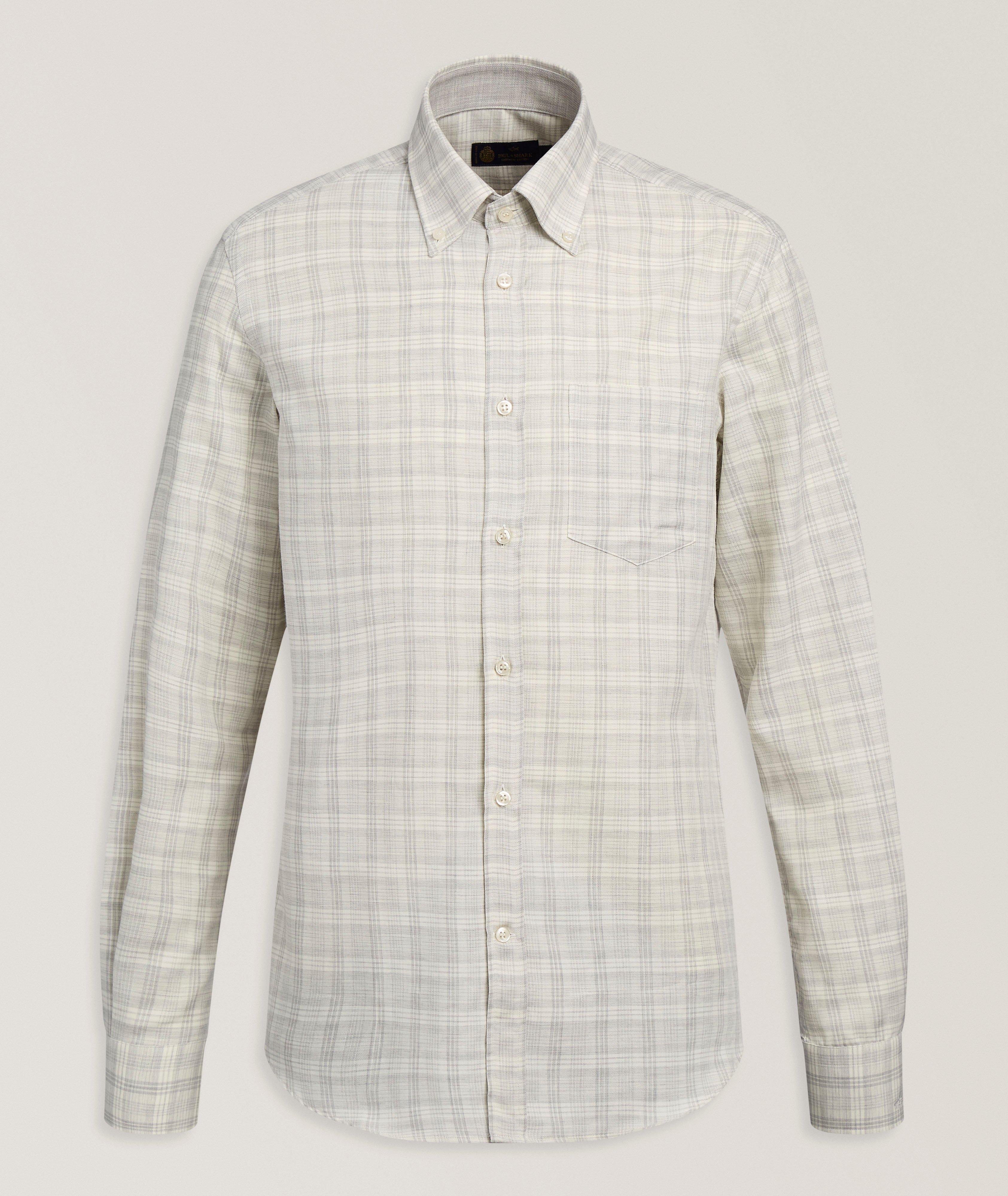 Paul & Shark Chemise poches coton-cachemire carreaux